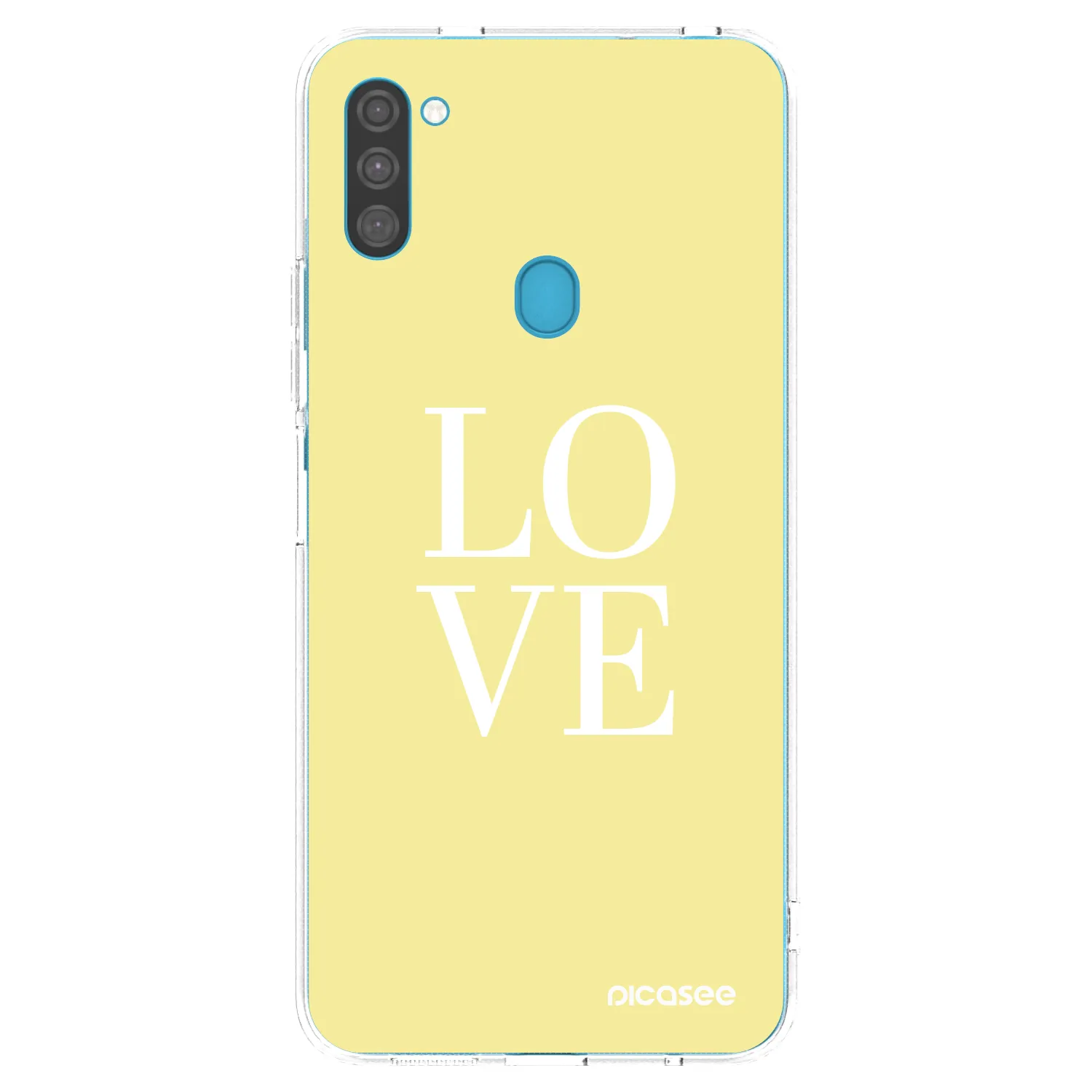 Picasee silikonowe przeźroczyste etui na Samsung Galaxy M11 - Love