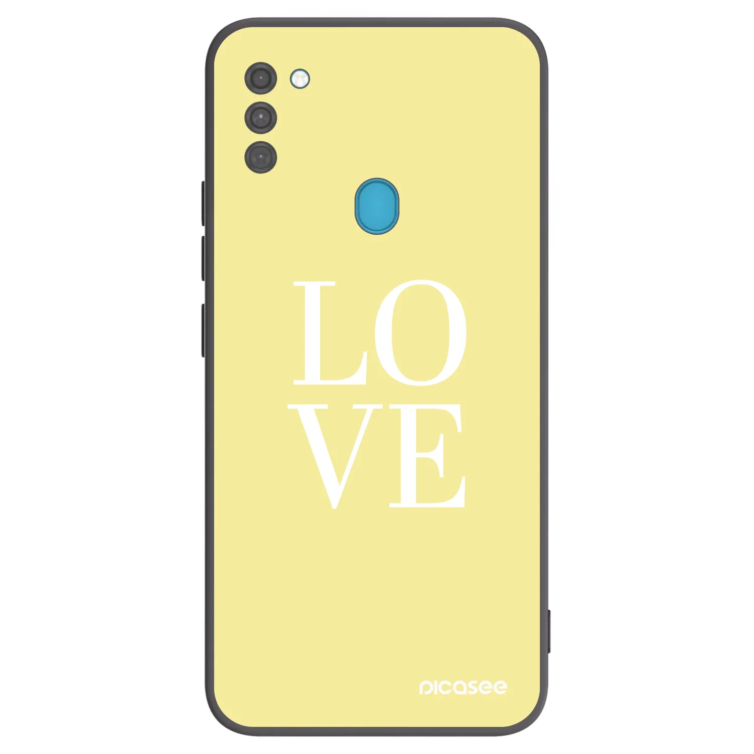 Picasee silikonowe czarne etui na Samsung Galaxy M11 - Love