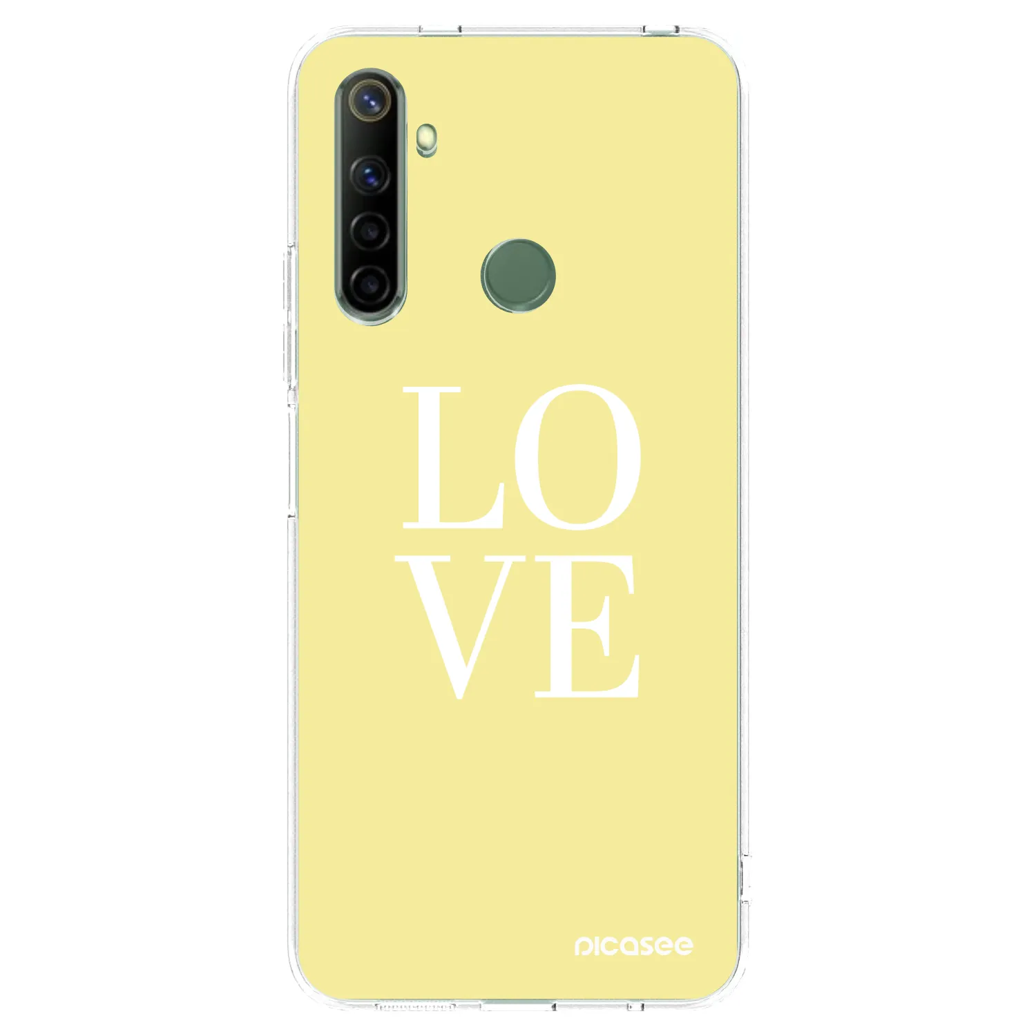 Picasee silikonowe przeźroczyste etui na Realme 6i - Love