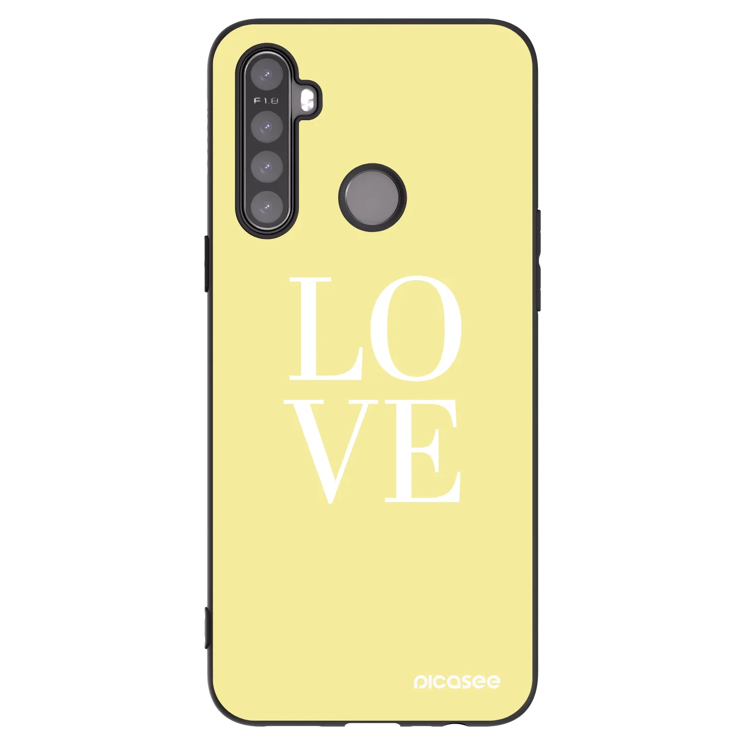 Picasee silikonowe czarne etui na Realme 6i - Love
