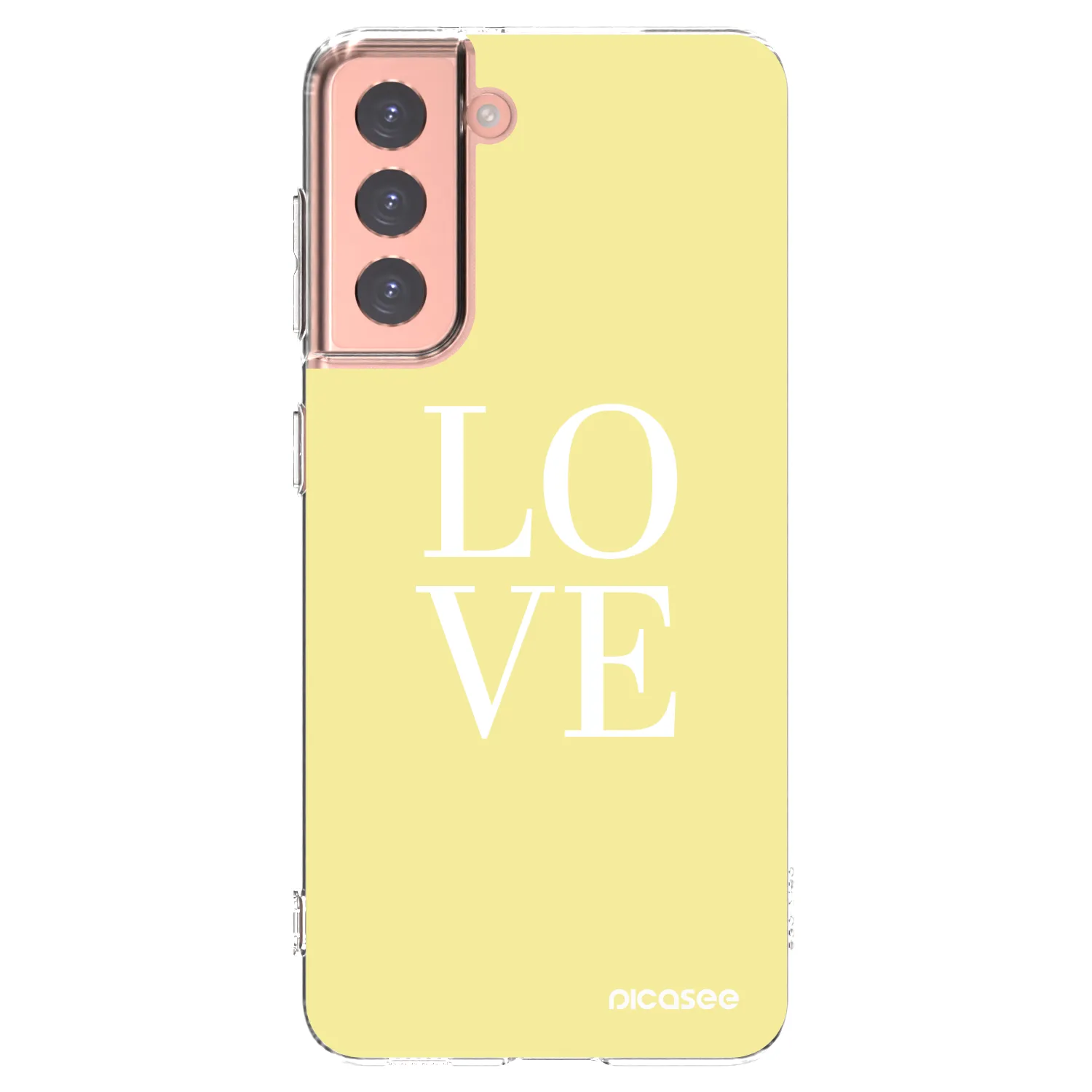 Picasee silikonowe przeźroczyste etui na Samsung Galaxy S21 5G G991B - Love