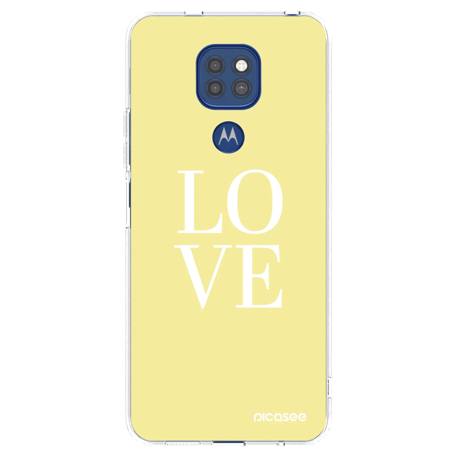 Picasee silikonowe przeźroczyste etui na Motorola Moto G9 Play - Love