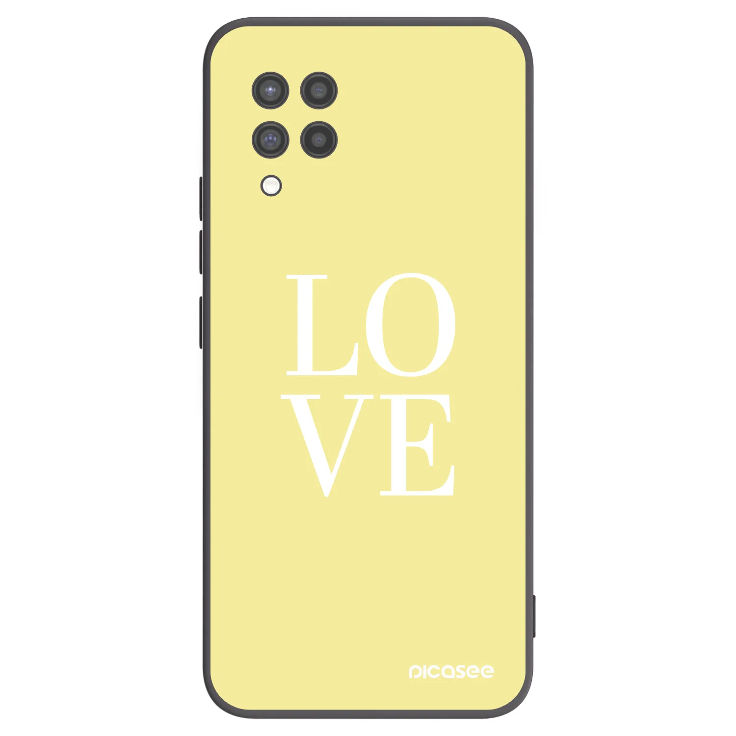 Picasee silikonowe czarne etui na Samsung Galaxy A42 A426B - Love