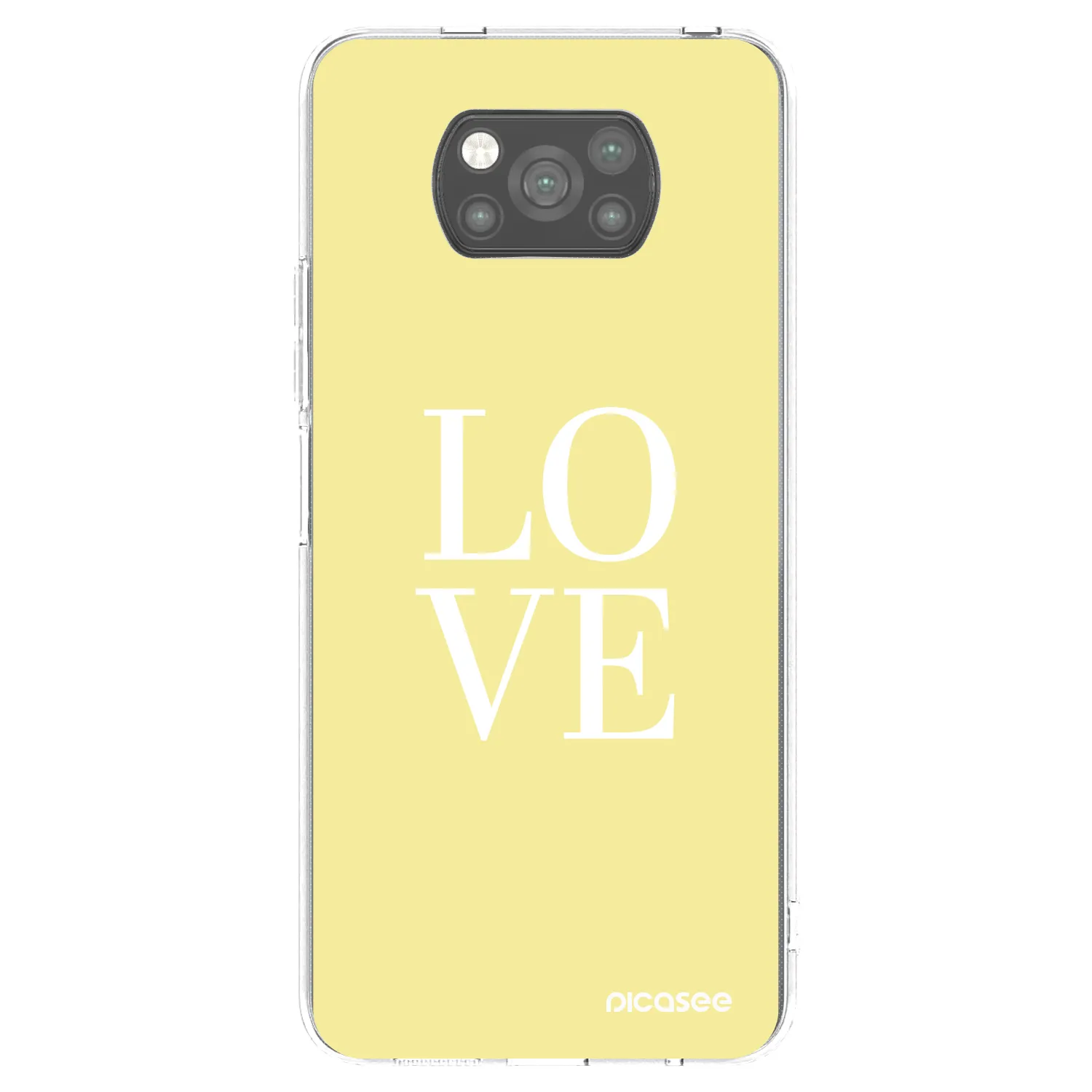 Picasee silikonowe czarne etui na Xiaomi Poco X3 Pro - Love