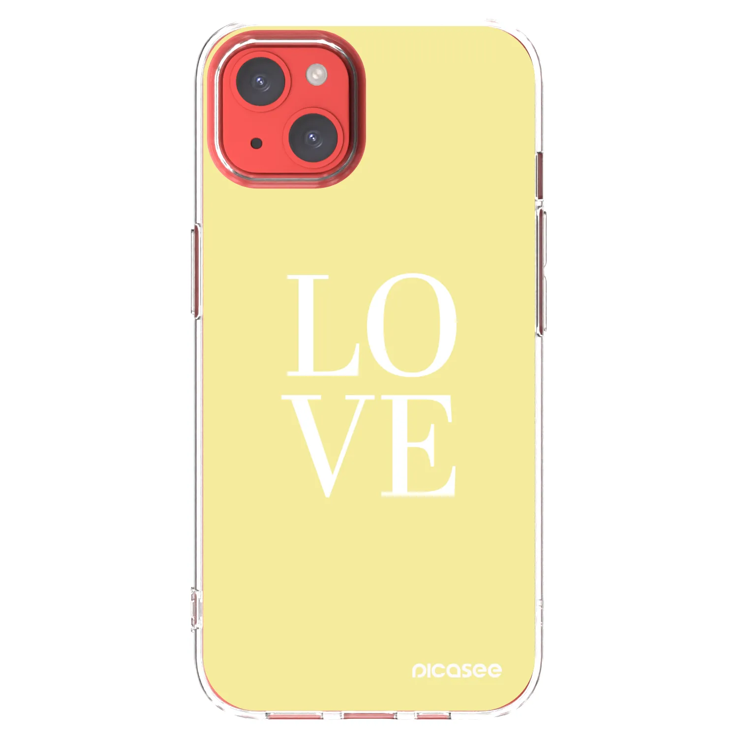 Picasee silikonowe przeźroczyste etui na Apple iPhone 13 - Love