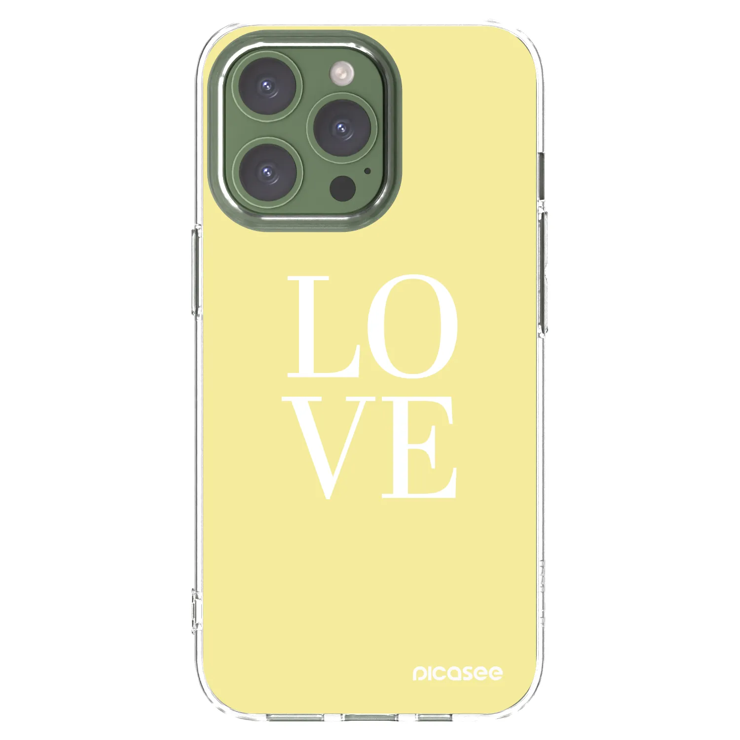 Picasee silikonowe przeźroczyste etui na Apple iPhone 13 Pro - Love