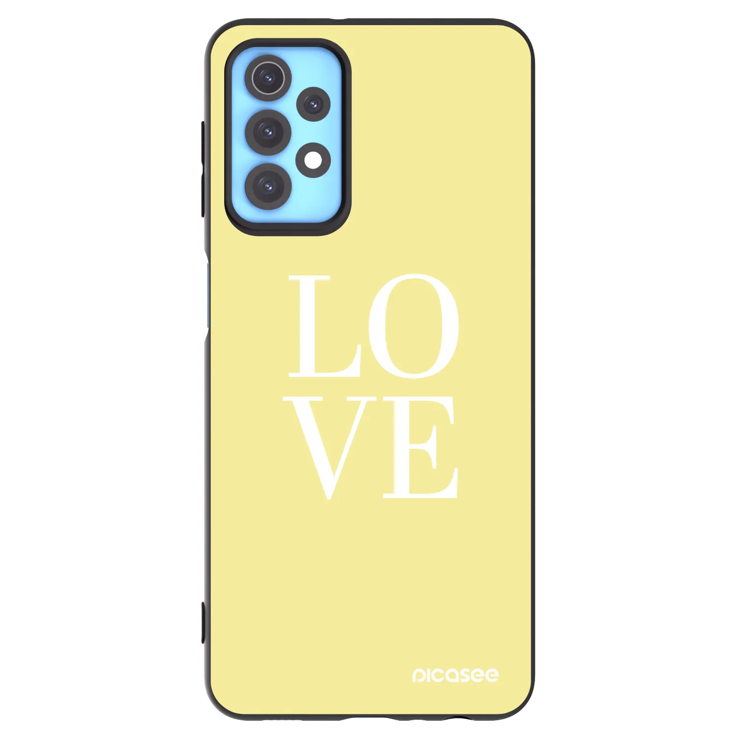 Picasee silikonowe czarne etui na Samsung Galaxy A32 4G SM-A325F - Love
