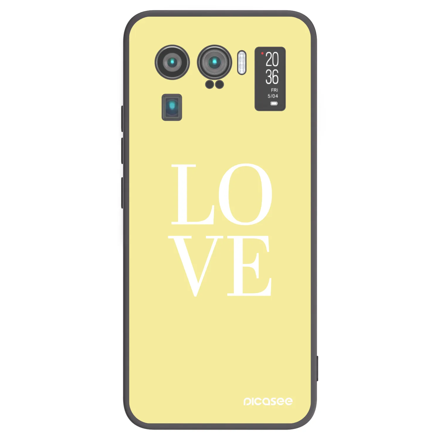 Picasee silikonowe czarne etui na Xiaomi Mi 11 Ultra - Love