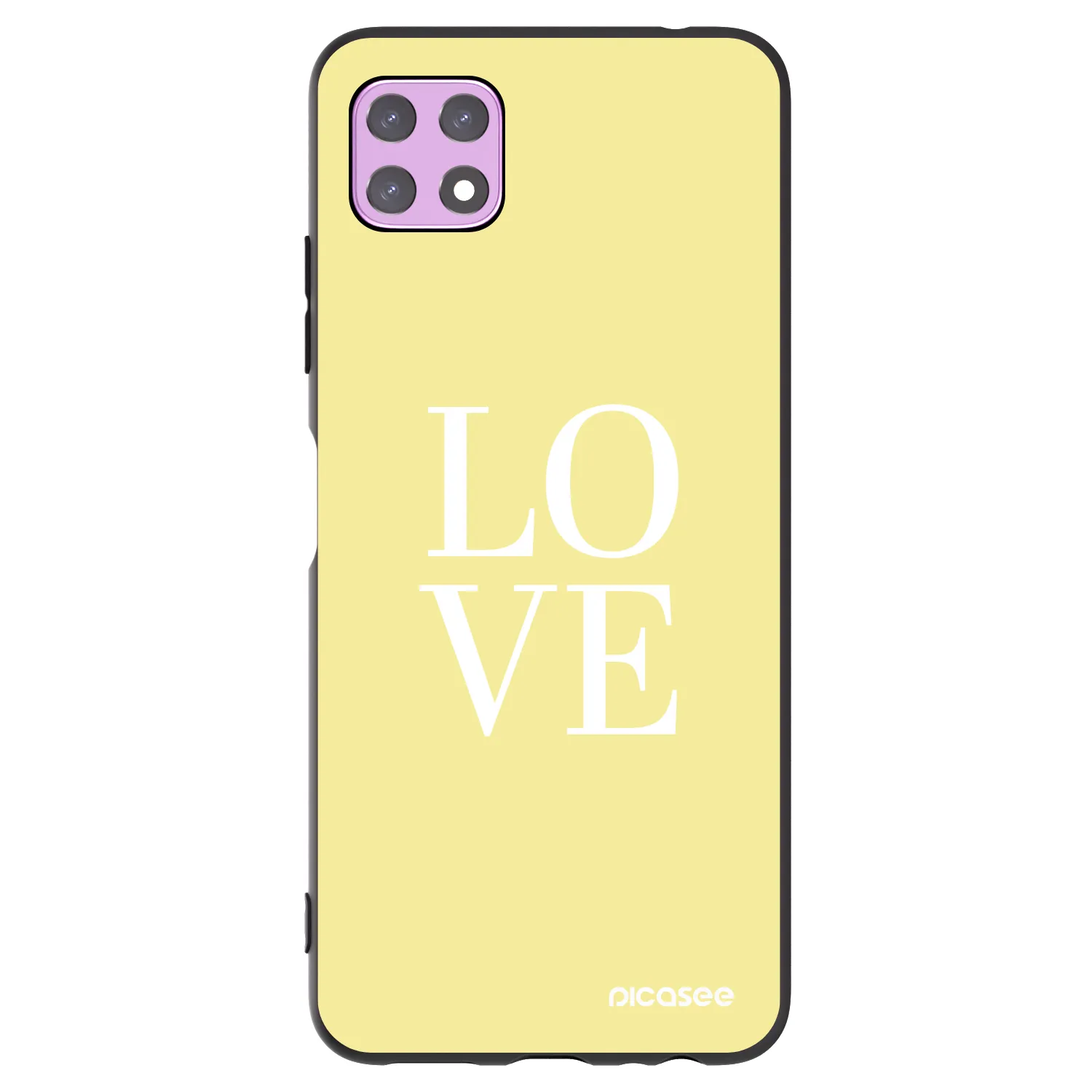 Picasee silikonowe czarne etui na Samsung Galaxy A22 A226B 5G - Love