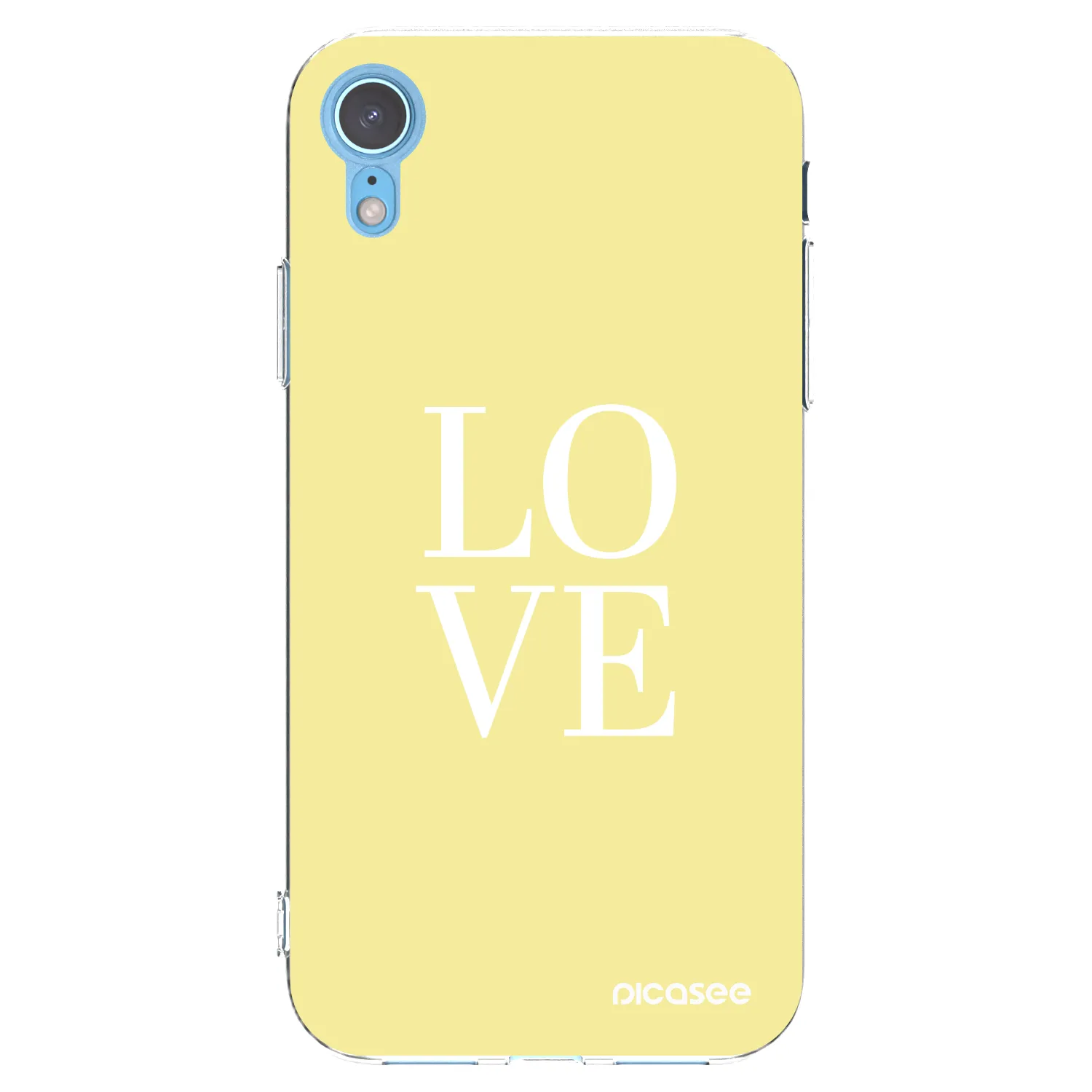 Picasee silikonowe przeźroczyste etui na Apple iPhone XR - Love
