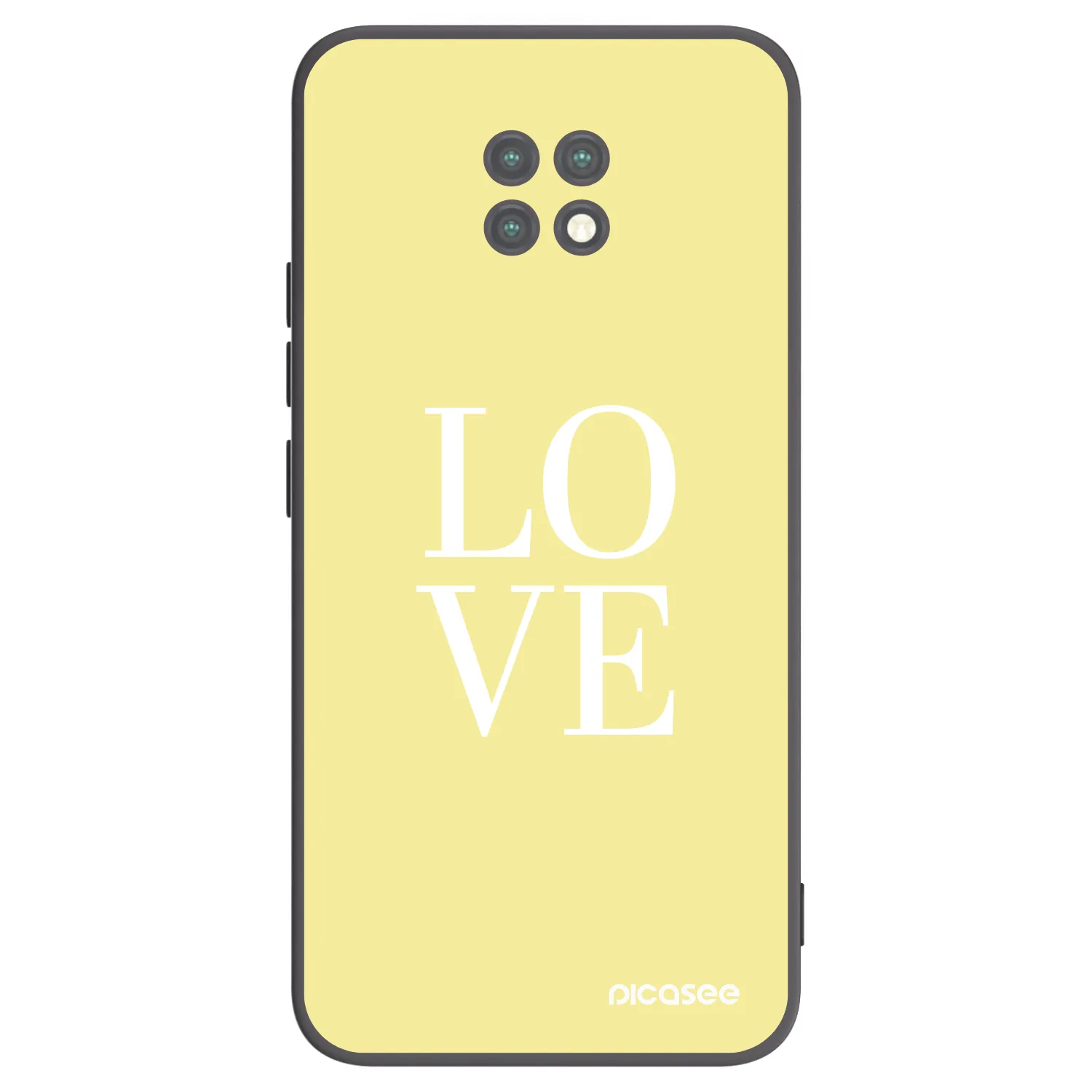 Picasee silikonowe czarne etui na Xiaomi Redmi Note 9T - Love