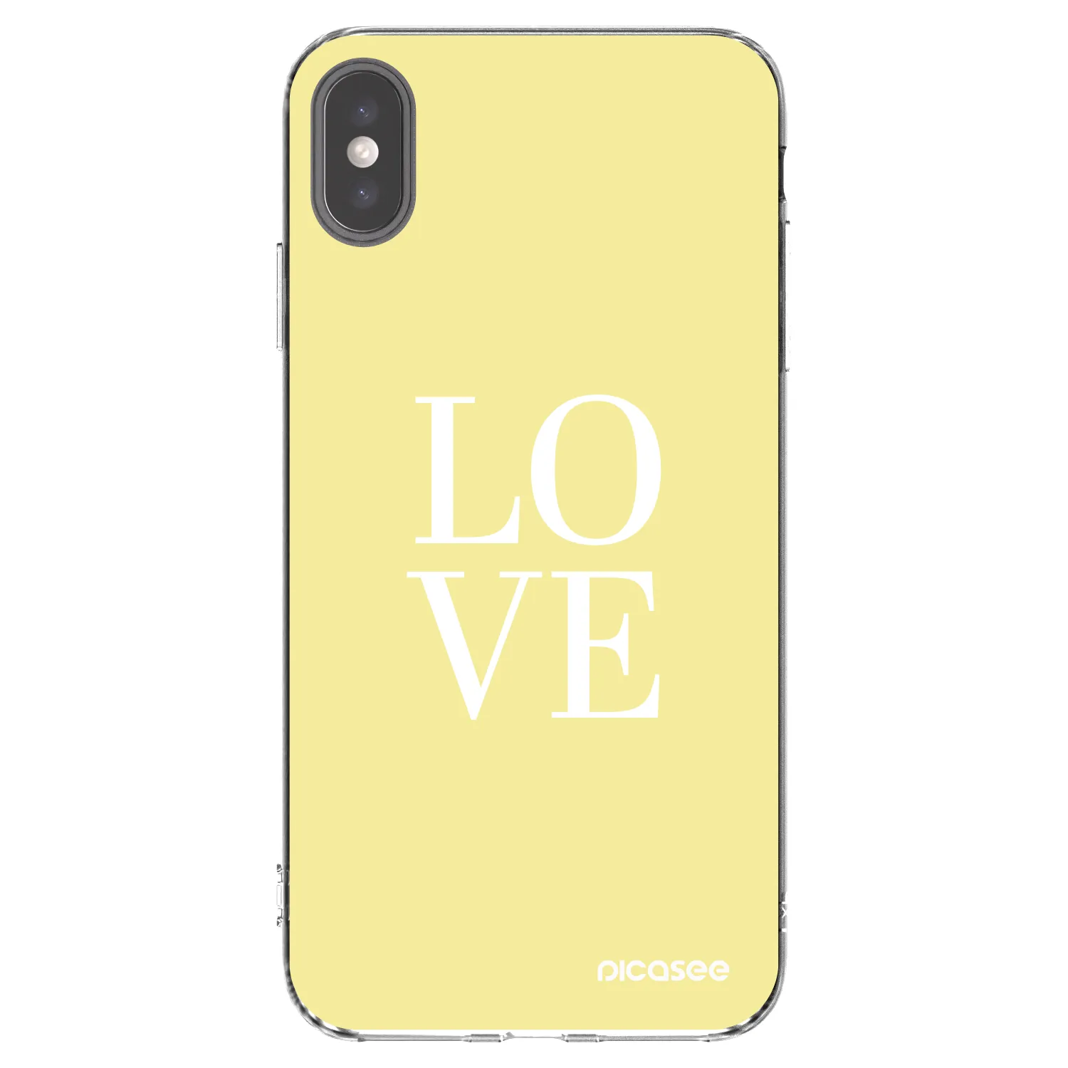 Picasee silikonowe przeźroczyste etui na Apple iPhone XS Max - Love