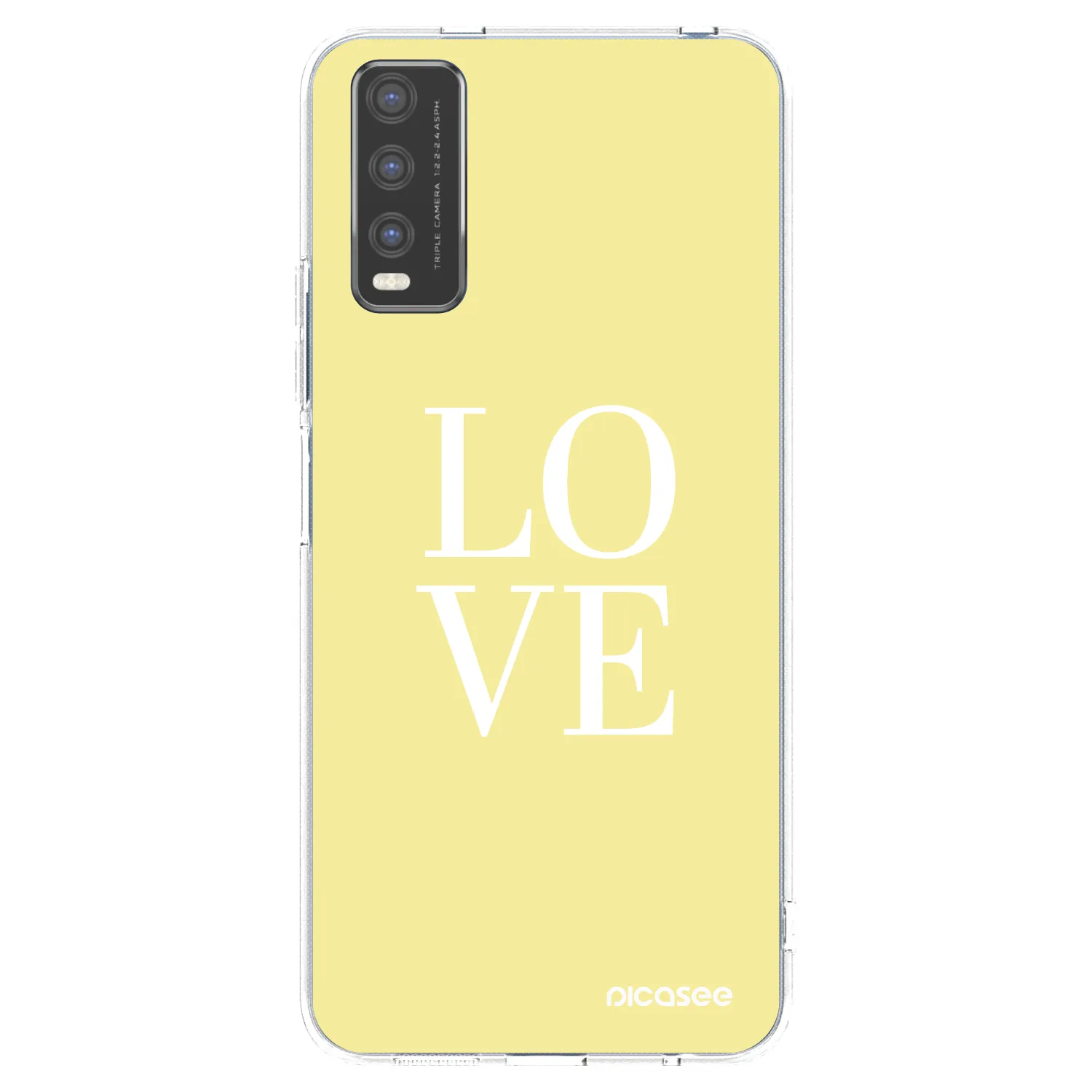 Picasee silikonowe przeźroczyste etui na Vivo Y20s - Love