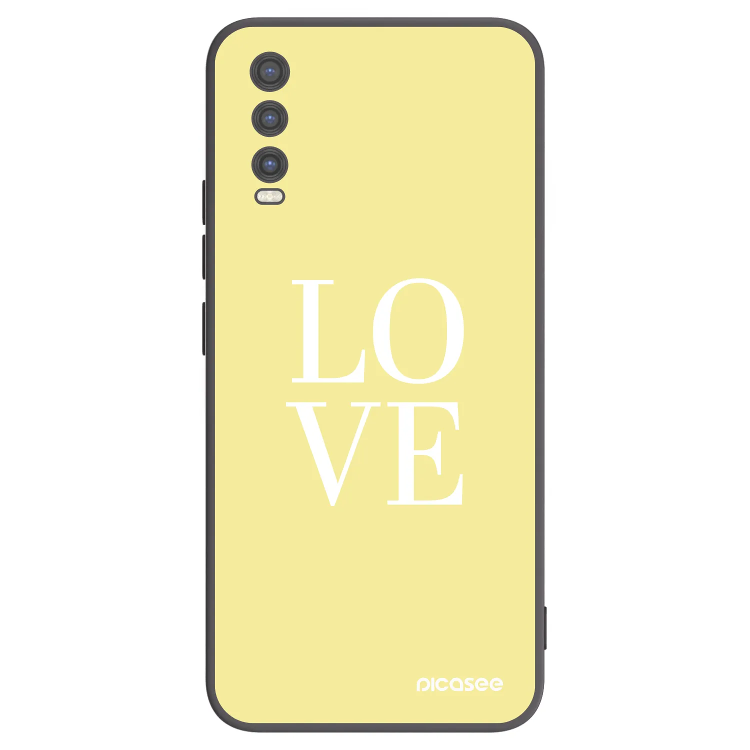 Picasee silikonowe czarne etui na Vivo Y20s - Love
