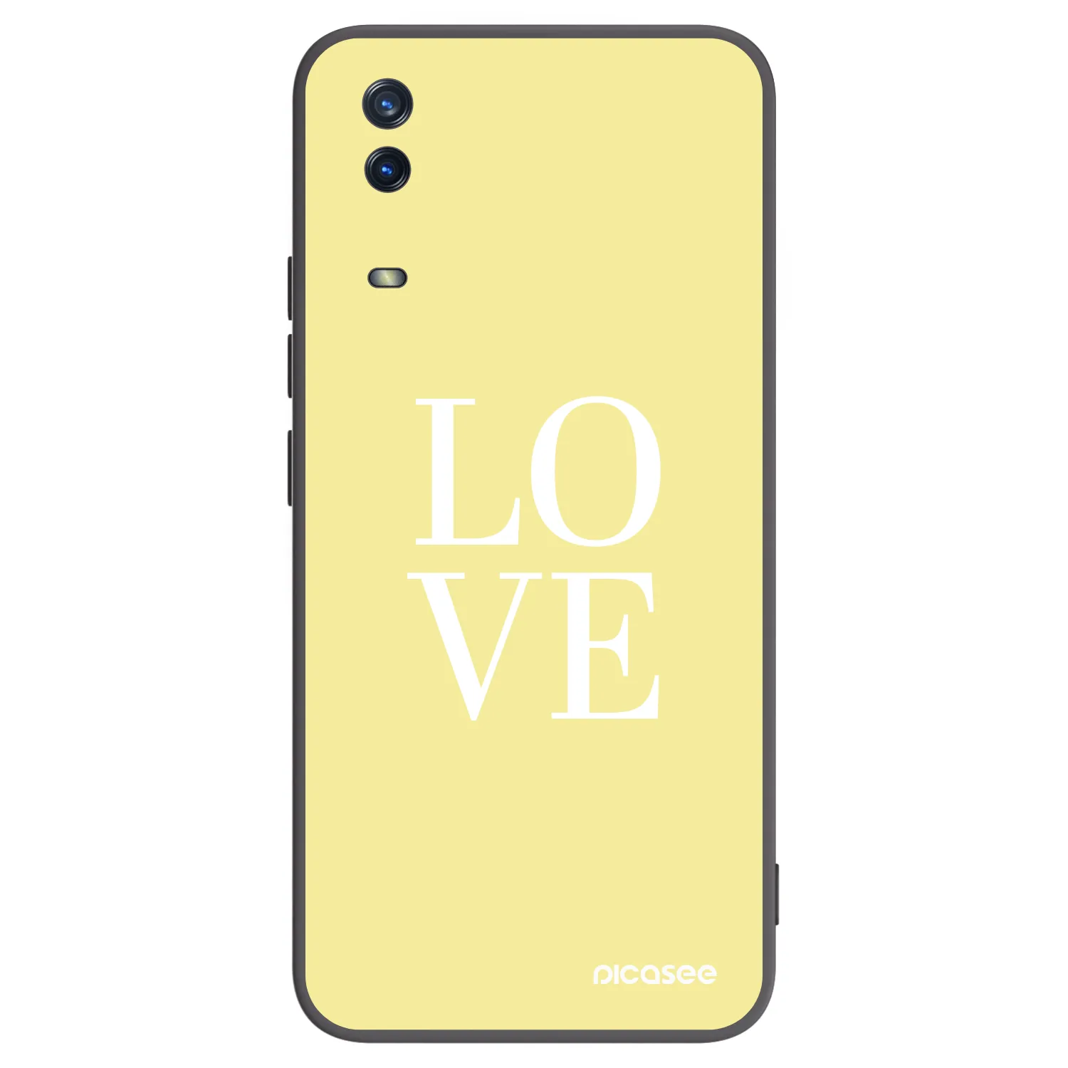 Picasee silikonowe czarne etui na Vivo Y11s - Love
