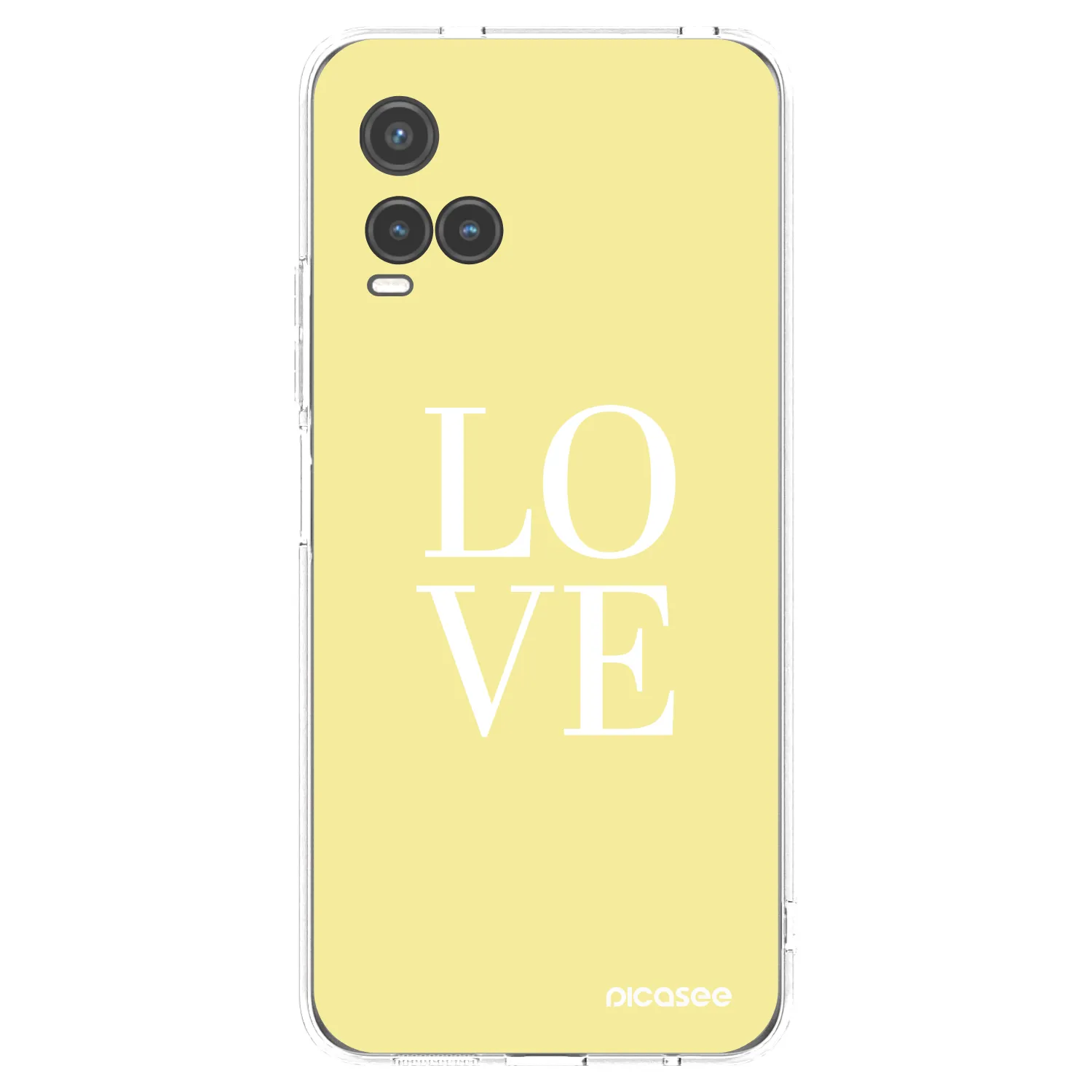Picasee silikonowe przeźroczyste etui na Vivo Y33s - Love