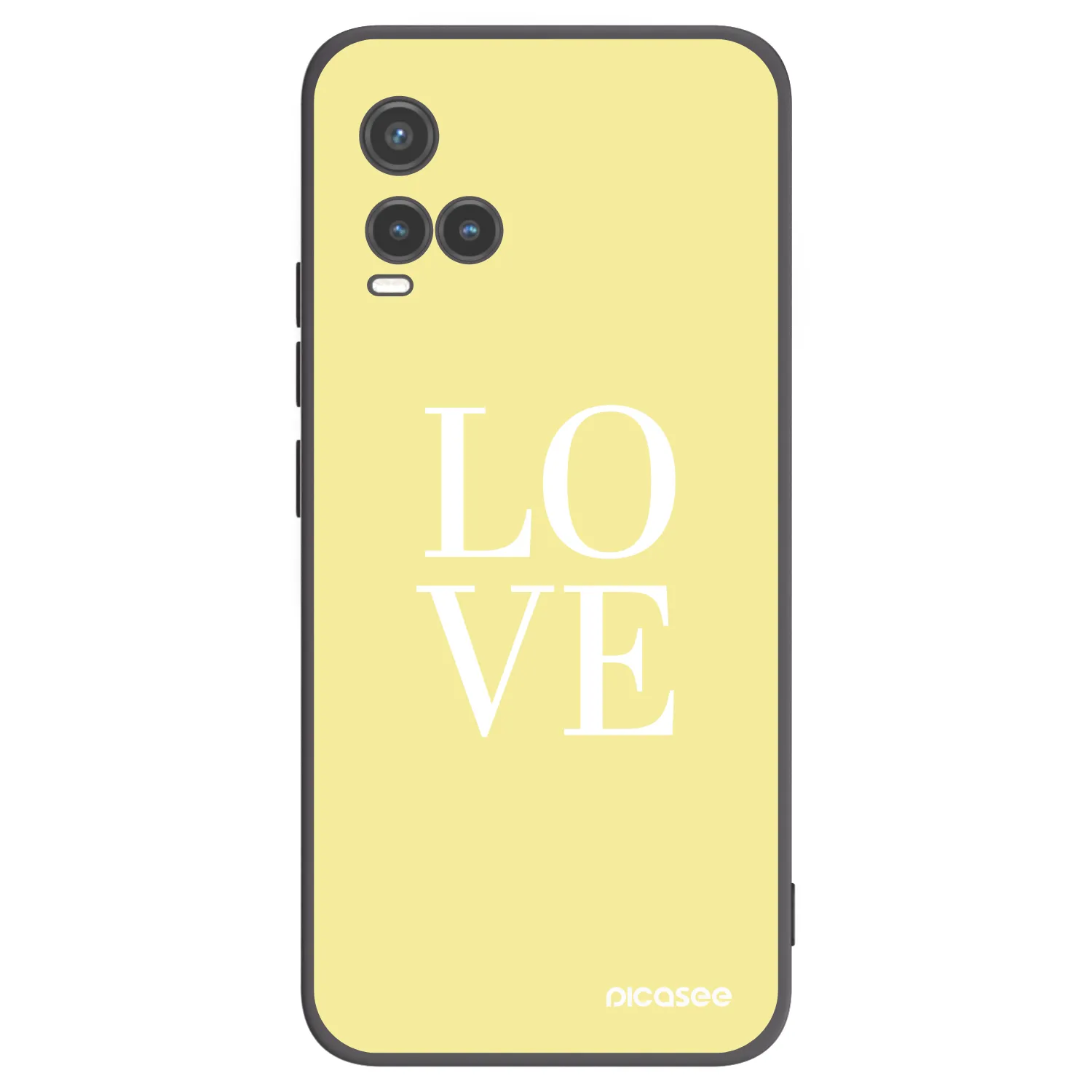 Picasee silikonowe czarne etui na Vivo Y33s - Love