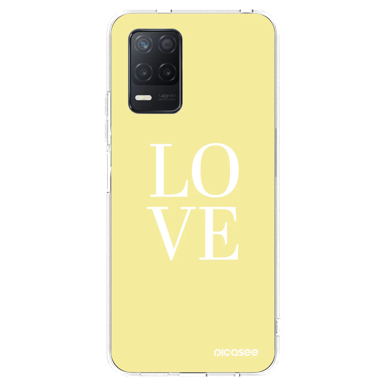 Picasee silikonowe przeźroczyste etui na Realme 8 5G - Love