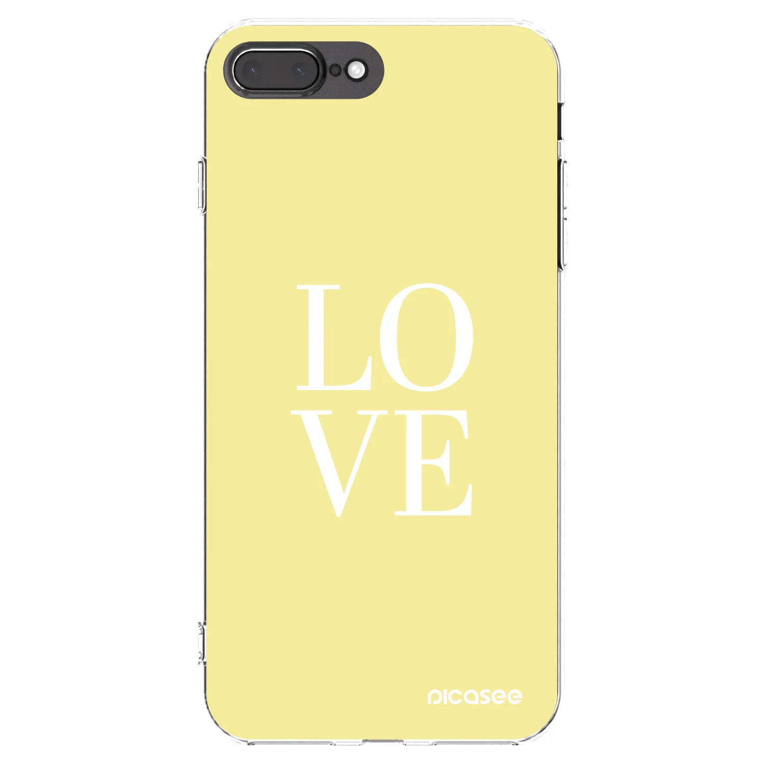 Picasee silikonowe przeźroczyste etui na Apple iPhone 7 Plus - Love