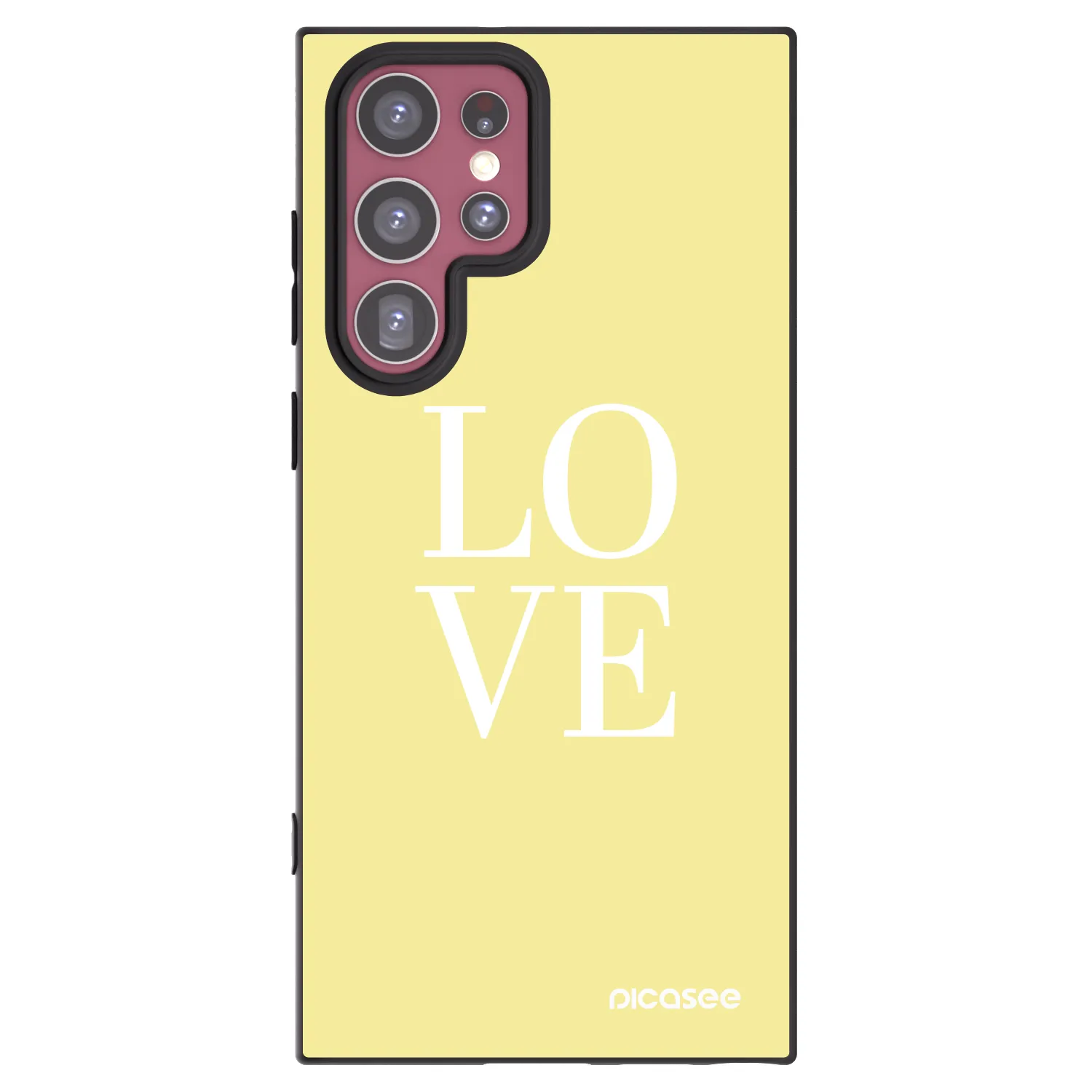 Picasee silikonowe czarne etui na Samsung Galaxy S22 Ultra 5G - Love