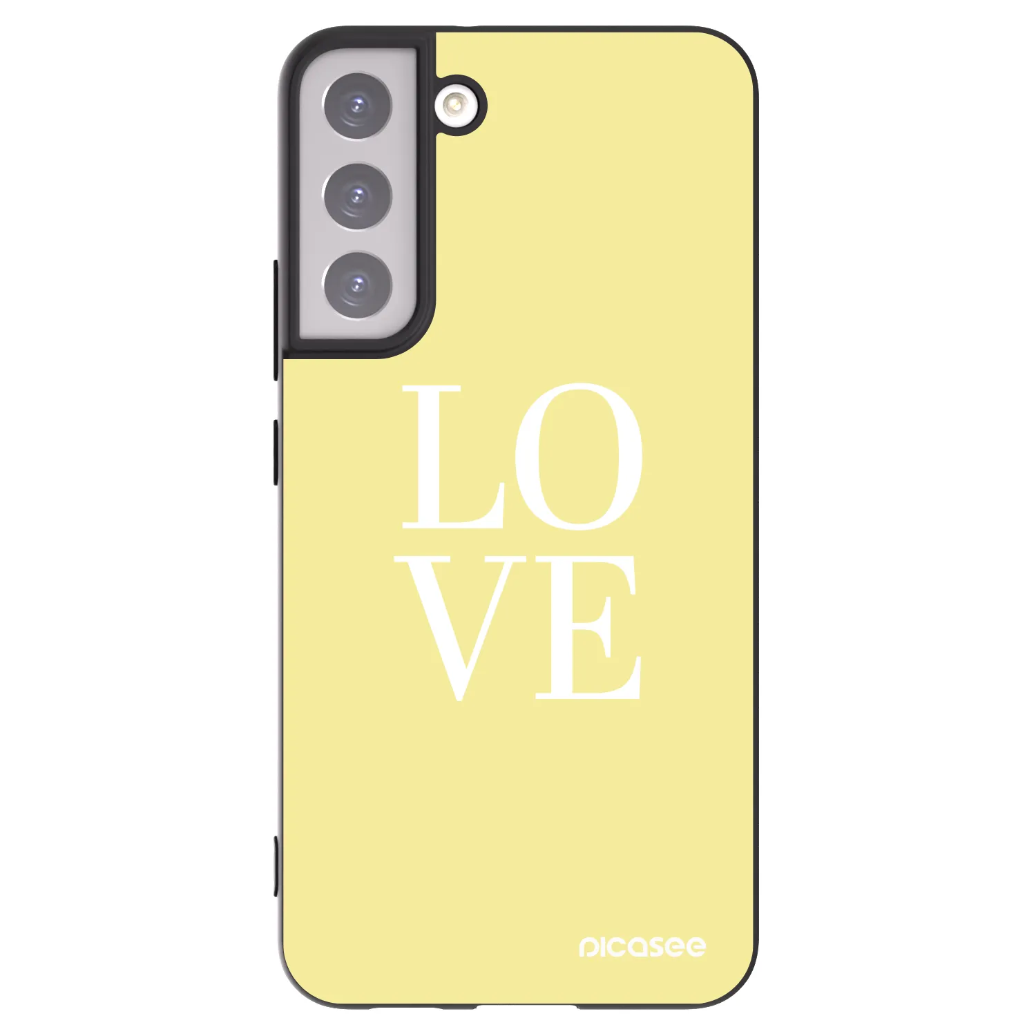 Picasee silikonowe czarne etui na Samsung Galaxy S22+ 5G - Love