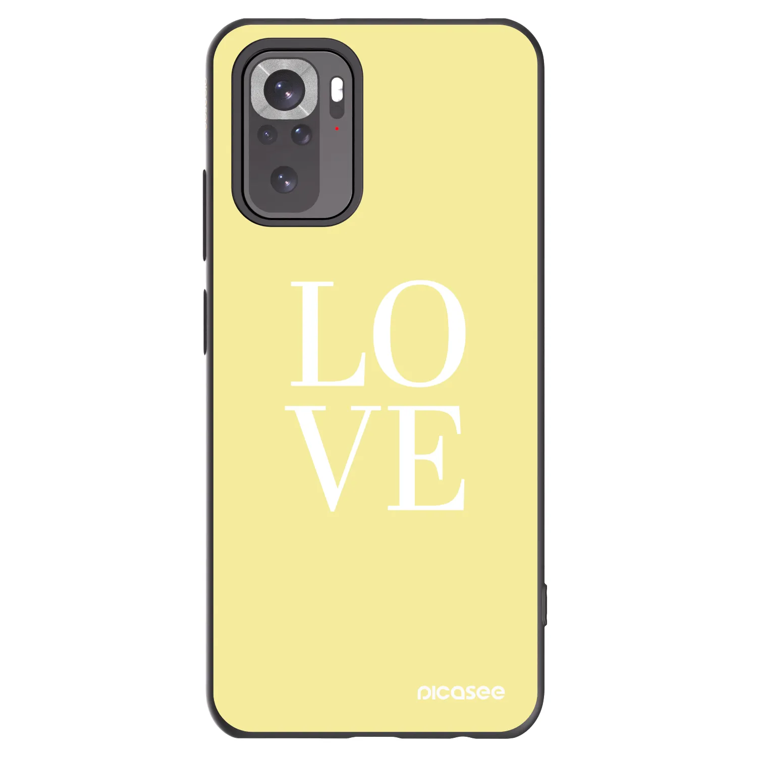 Picasee silikonowe czarne etui na Xiaomi Redmi Note 11S 4G - Love