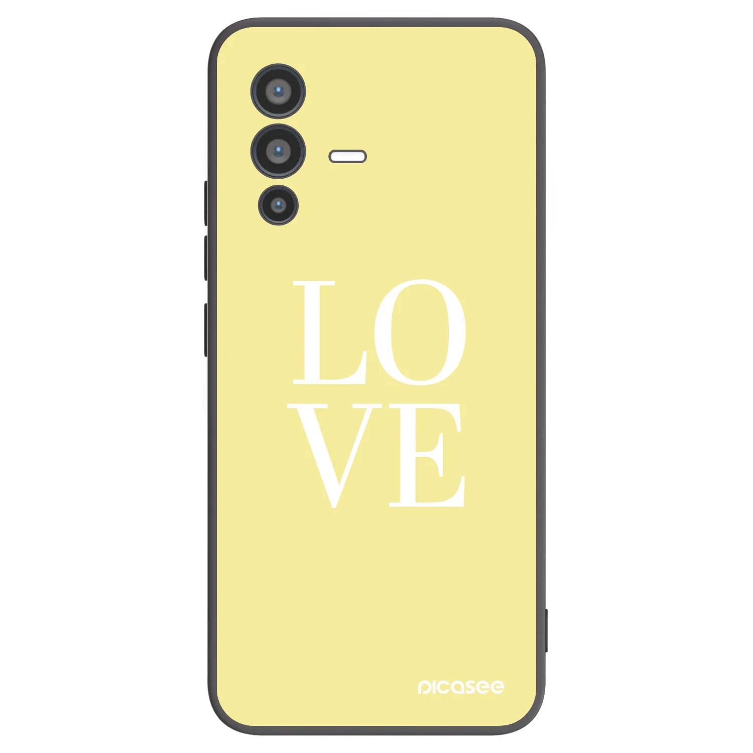 Picasee silikonowe czarne etui na Vivo V23 5G - Love