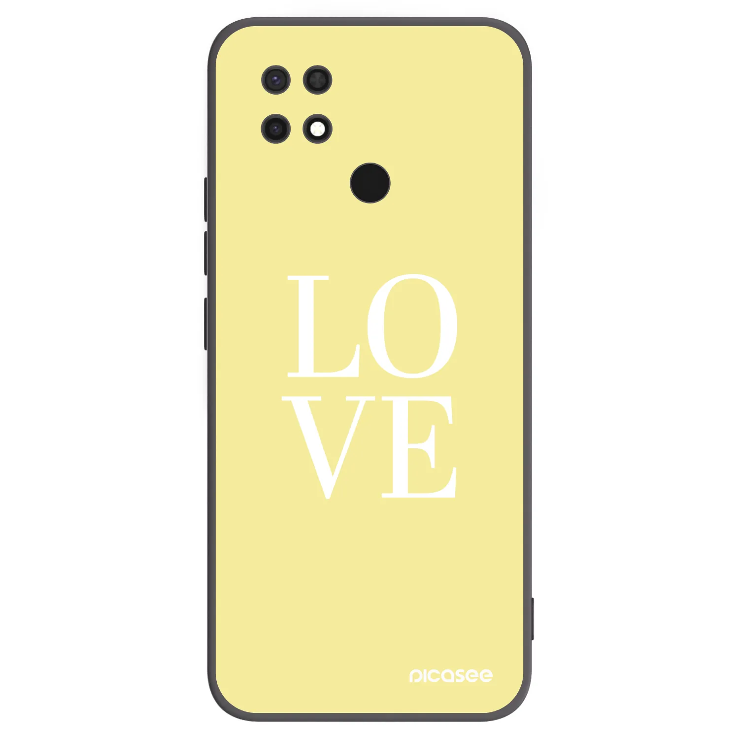 Picasee silikonowe czarne etui na Xiaomi Redmi 10C - Love