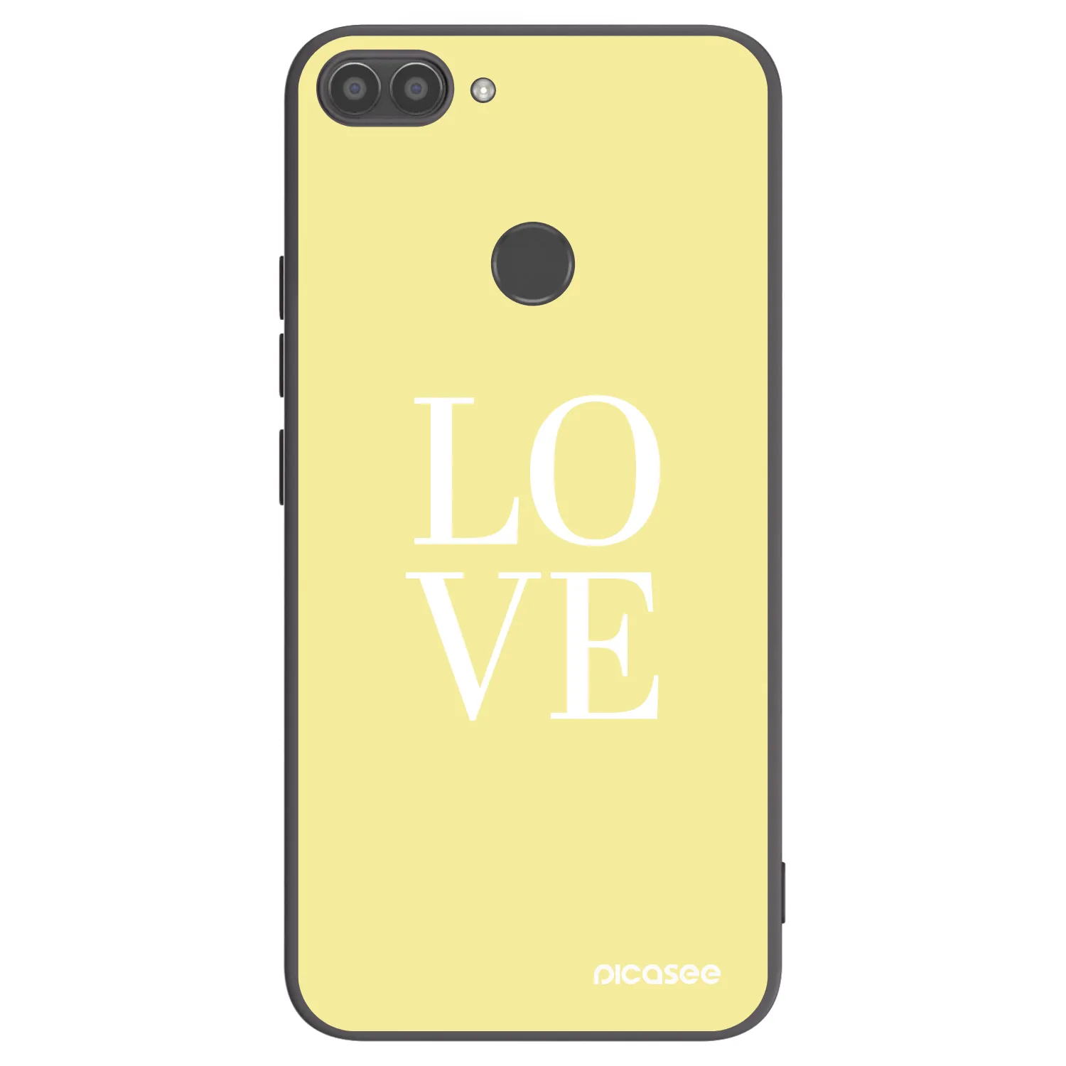 Picasee silikonowe czarne etui na Huawei P Smart - Love