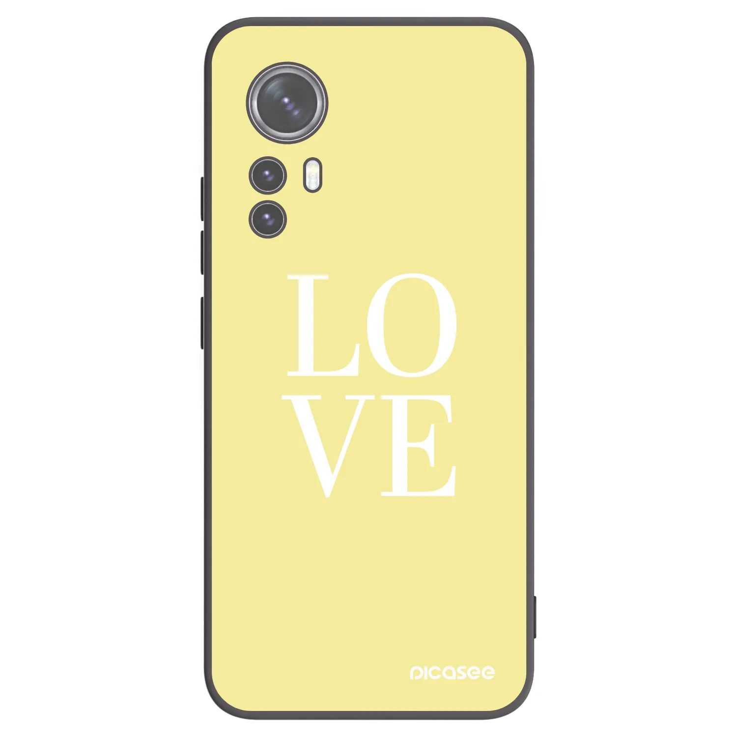 Picasee silikonowe czarne etui na Xiaomi 12X - Love