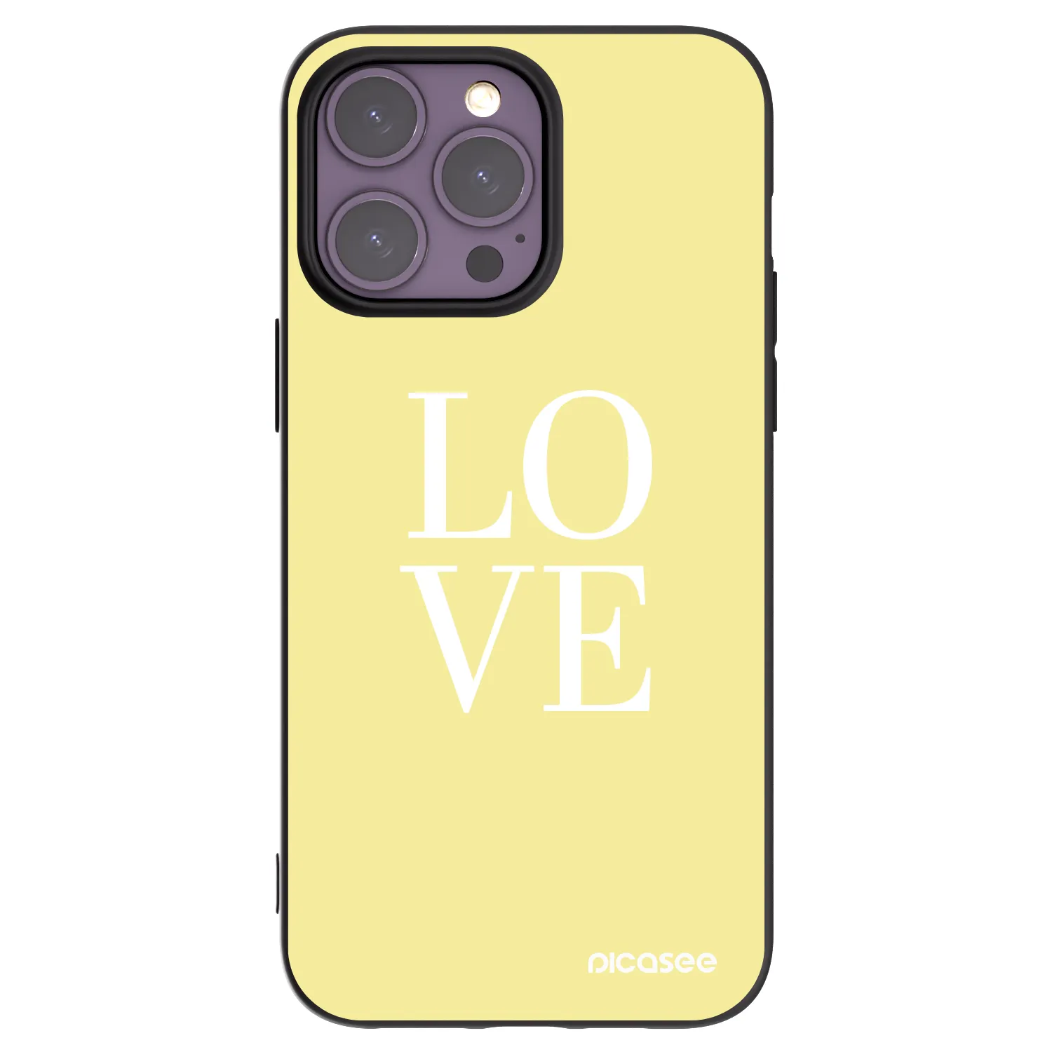 Picasee silikonowe czarne etui na Apple iPhone 14 Pro Max - Love