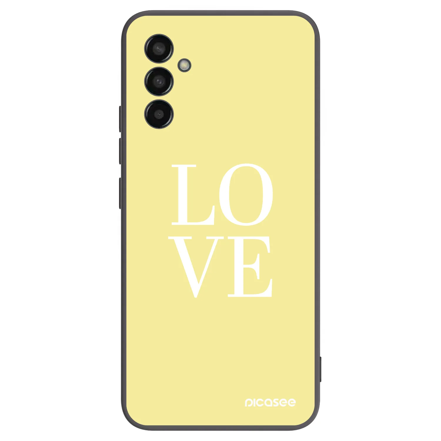 Picasee silikonowe czarne etui na Samsung Galaxy M13 M135F - Love
