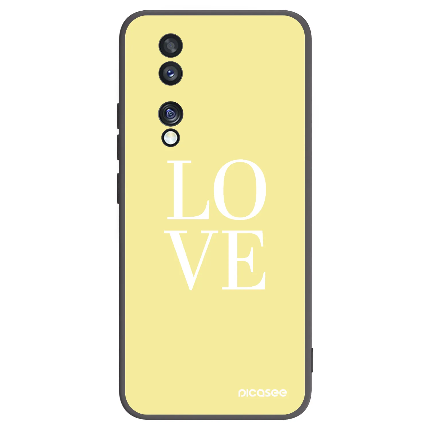 Picasee silikonowe czarne etui na Honor 70 - Love