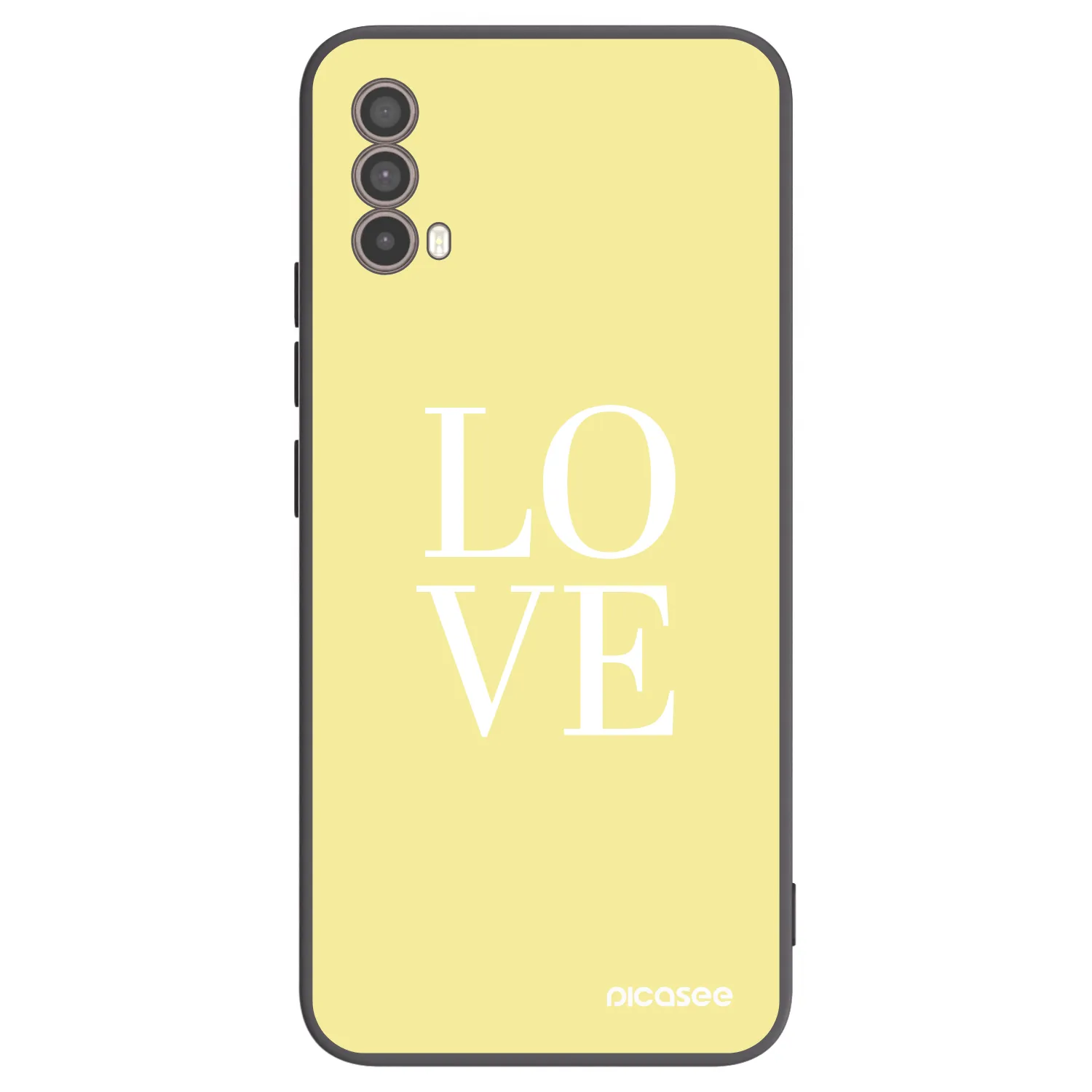 Picasee silikonowe czarne etui na Motorola Moto E40 - Love
