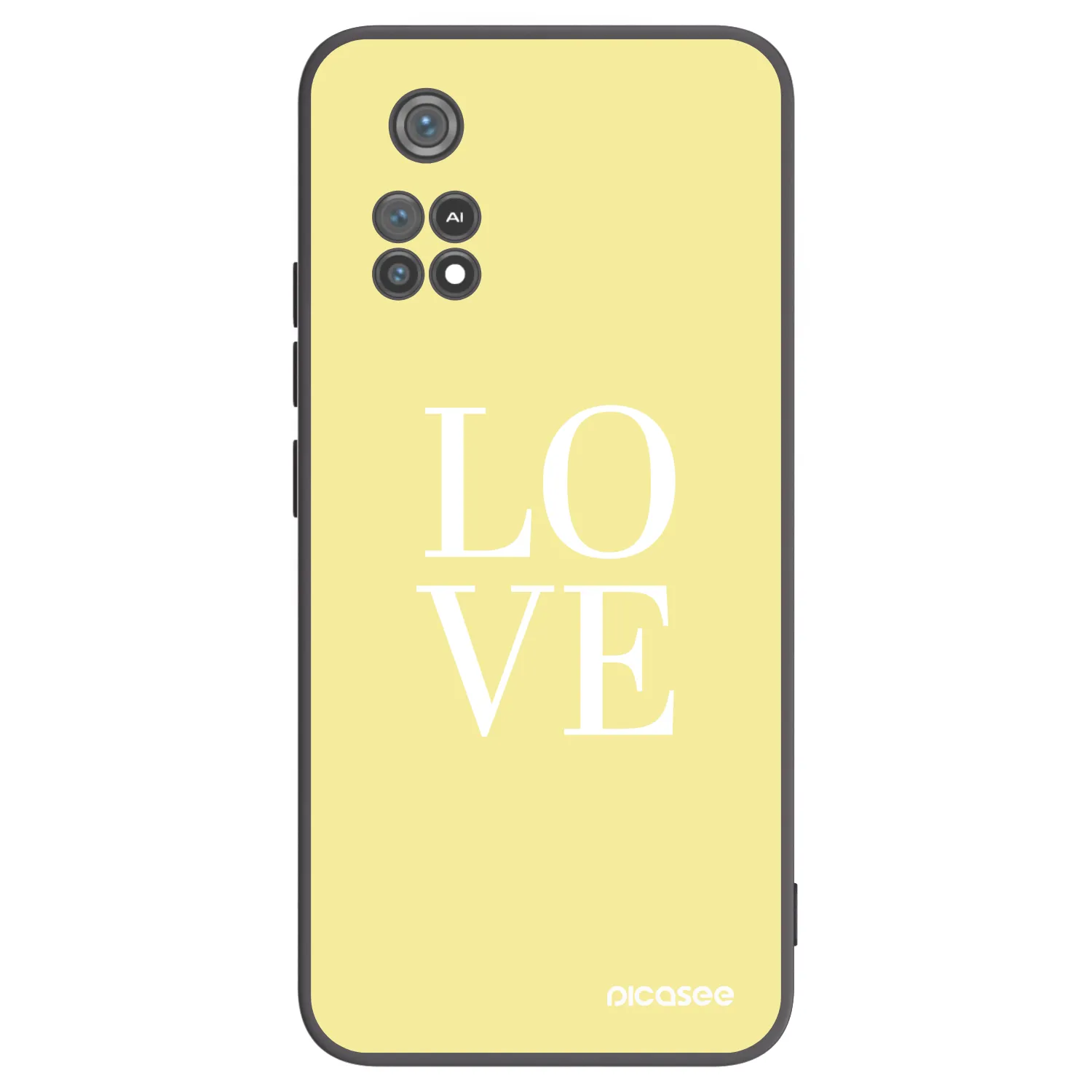 Picasee silikonowe czarne etui na Xiaomi Poco M4 Pro - Love