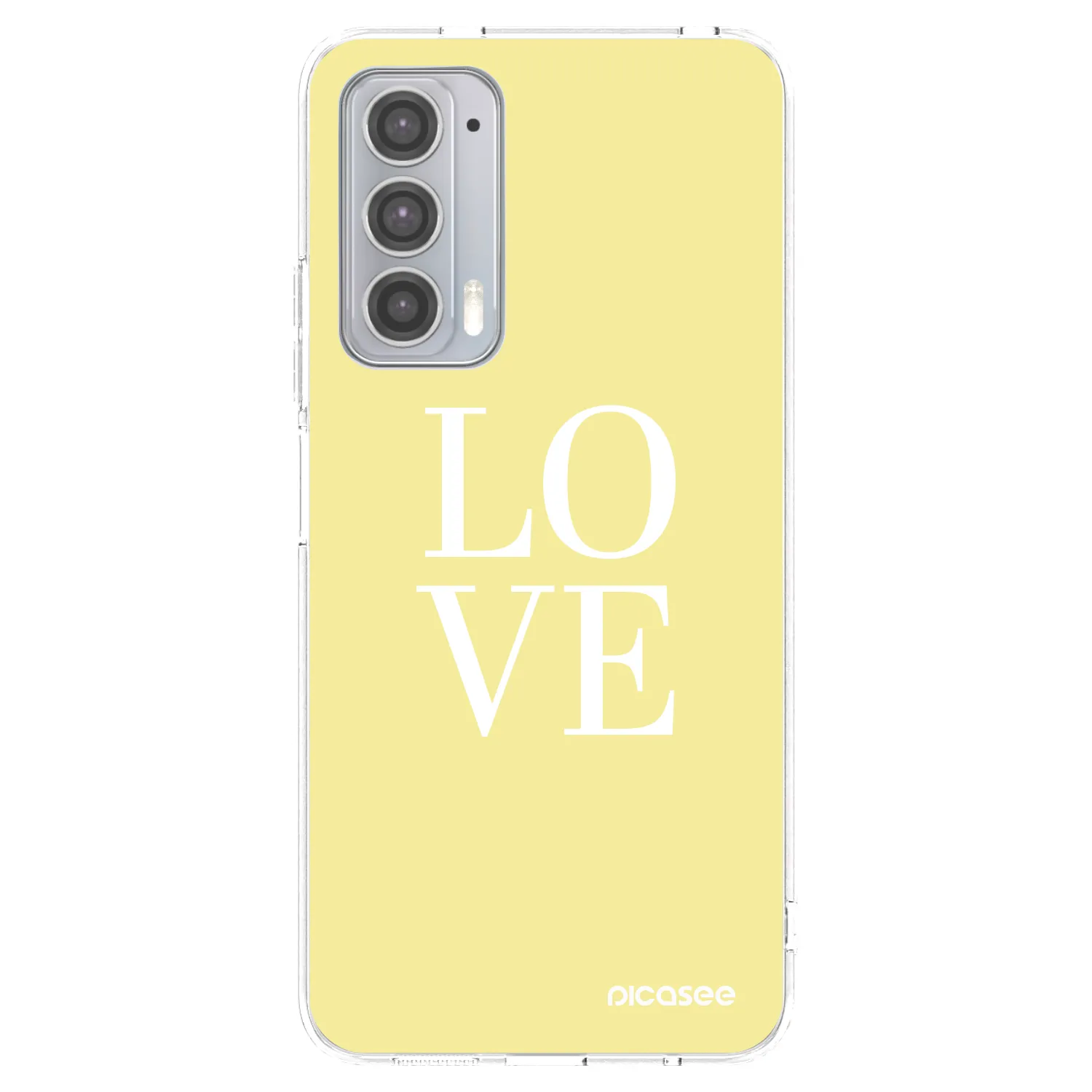 Picasee silikonowe przeźroczyste etui na Motorola Edge 20 - Love