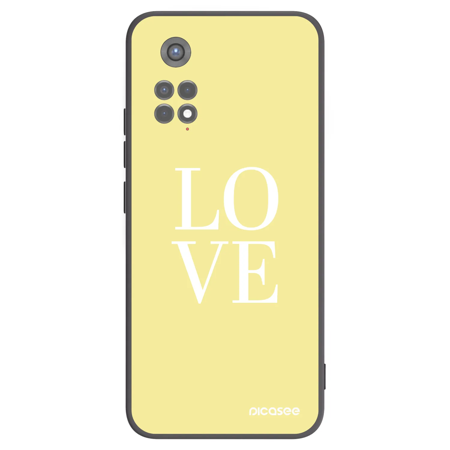 Picasee silikonowe czarne etui na Xiaomi Redmi Note 11S 5G - Love