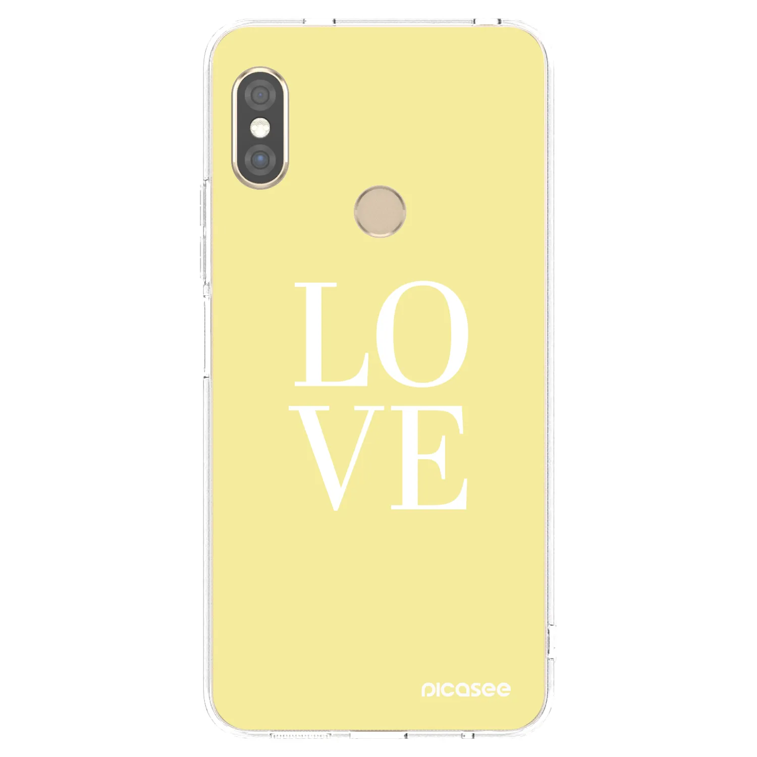 Picasee silikonowe przeźroczyste etui na Xiaomi Redmi Note 5 Global - Love