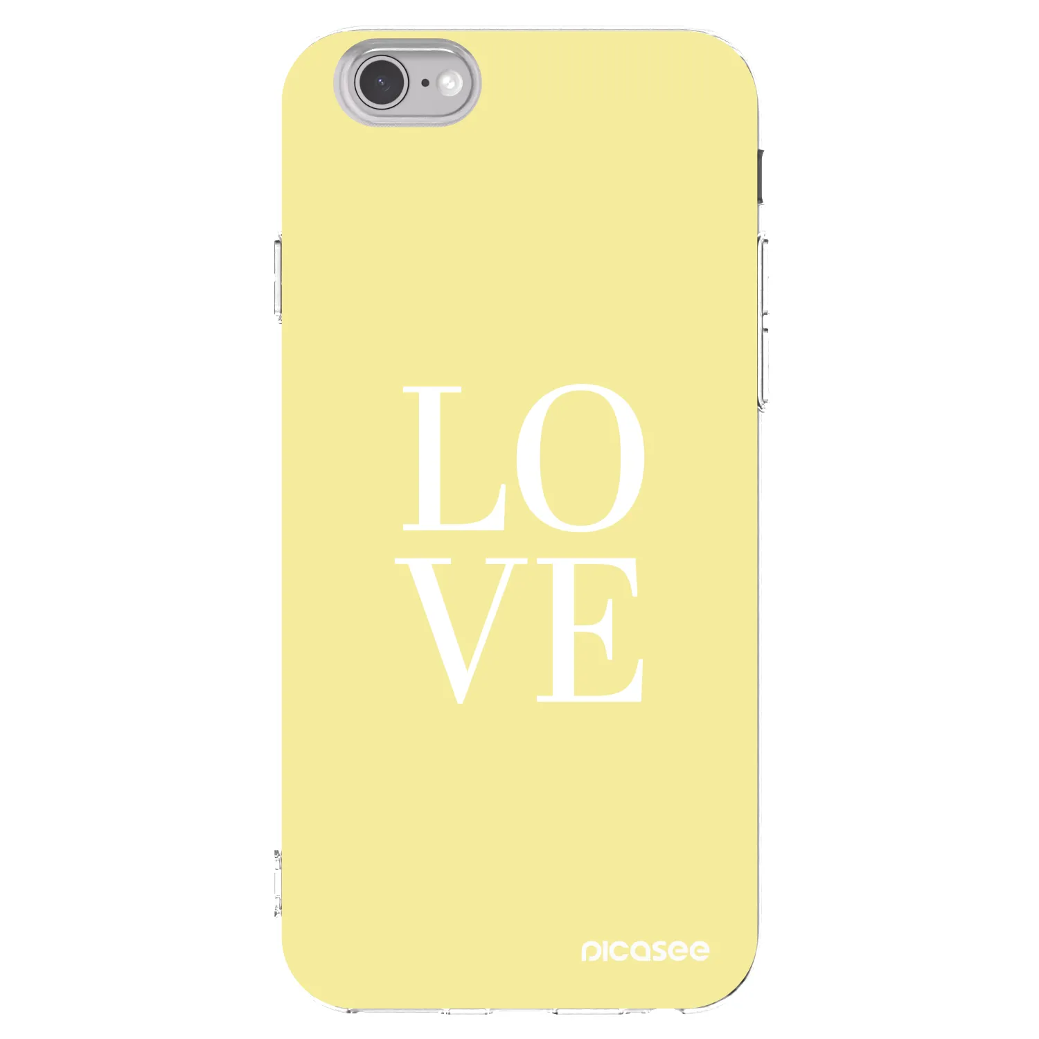 Picasee silikonowe przeźroczyste etui na Apple iPhone 6/6S - Love