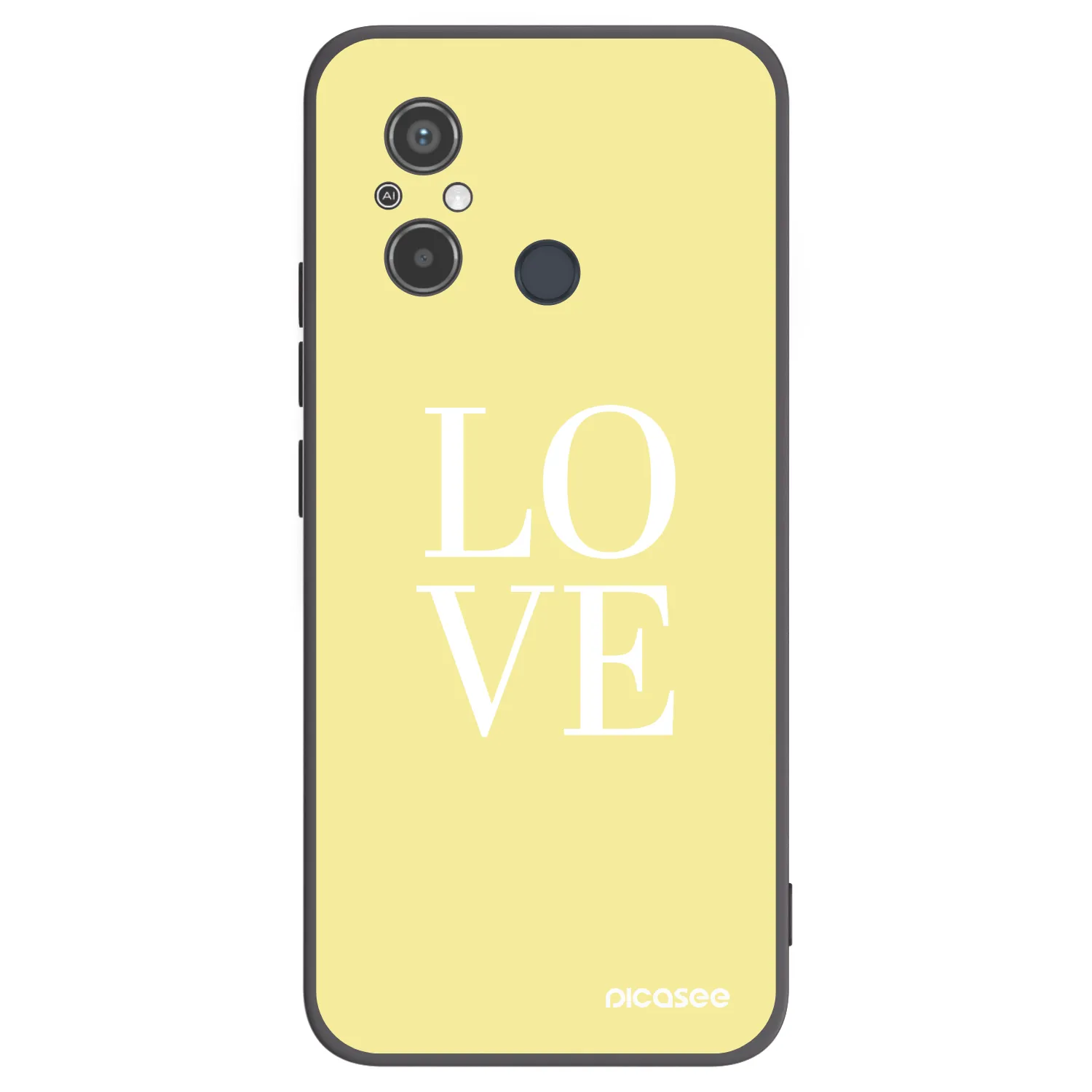 Picasee silikonowe czarne etui na Xiaomi Redmi 12C - Love