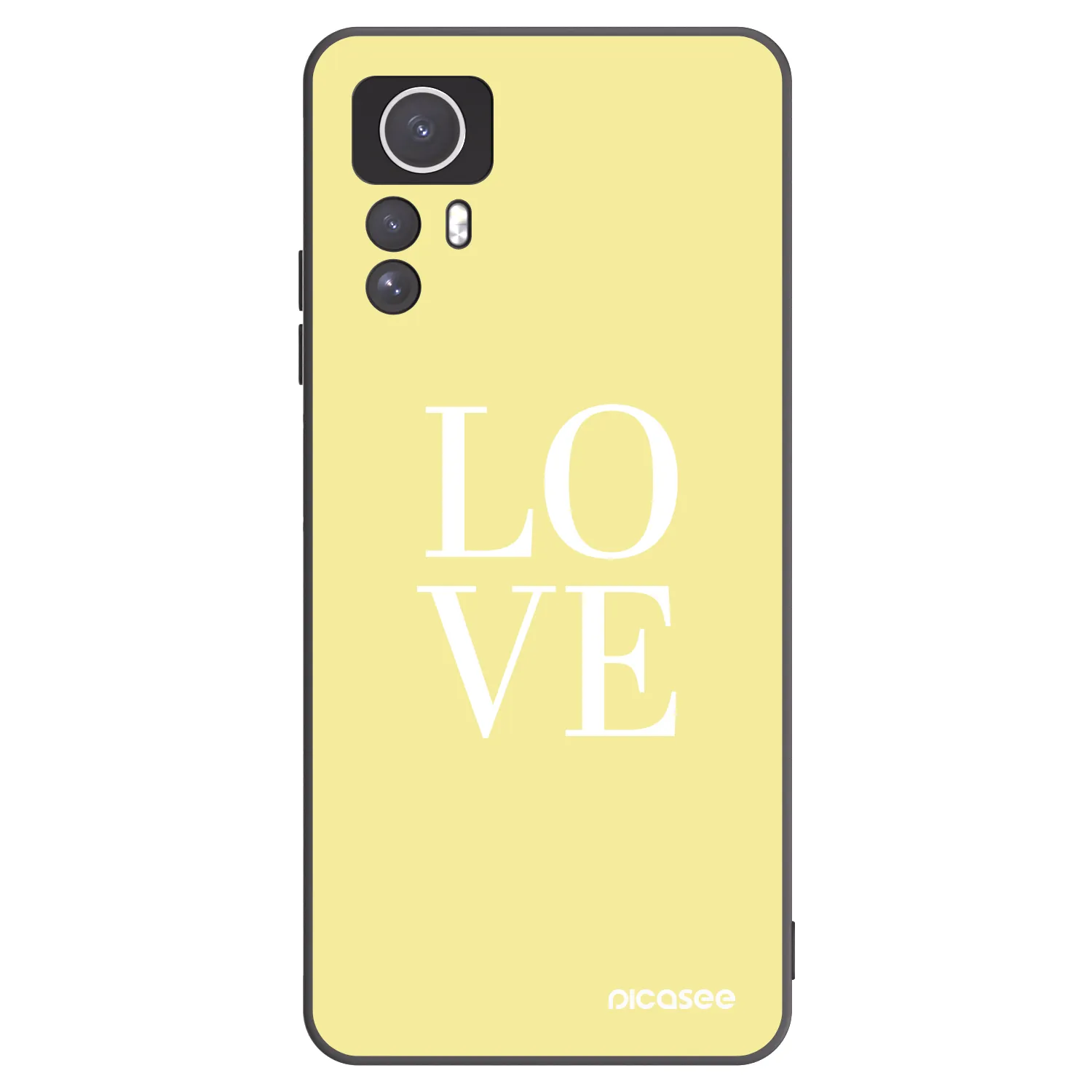 Picasee silikonowe czarne etui na Xiaomi Redmi Note 12S - Love