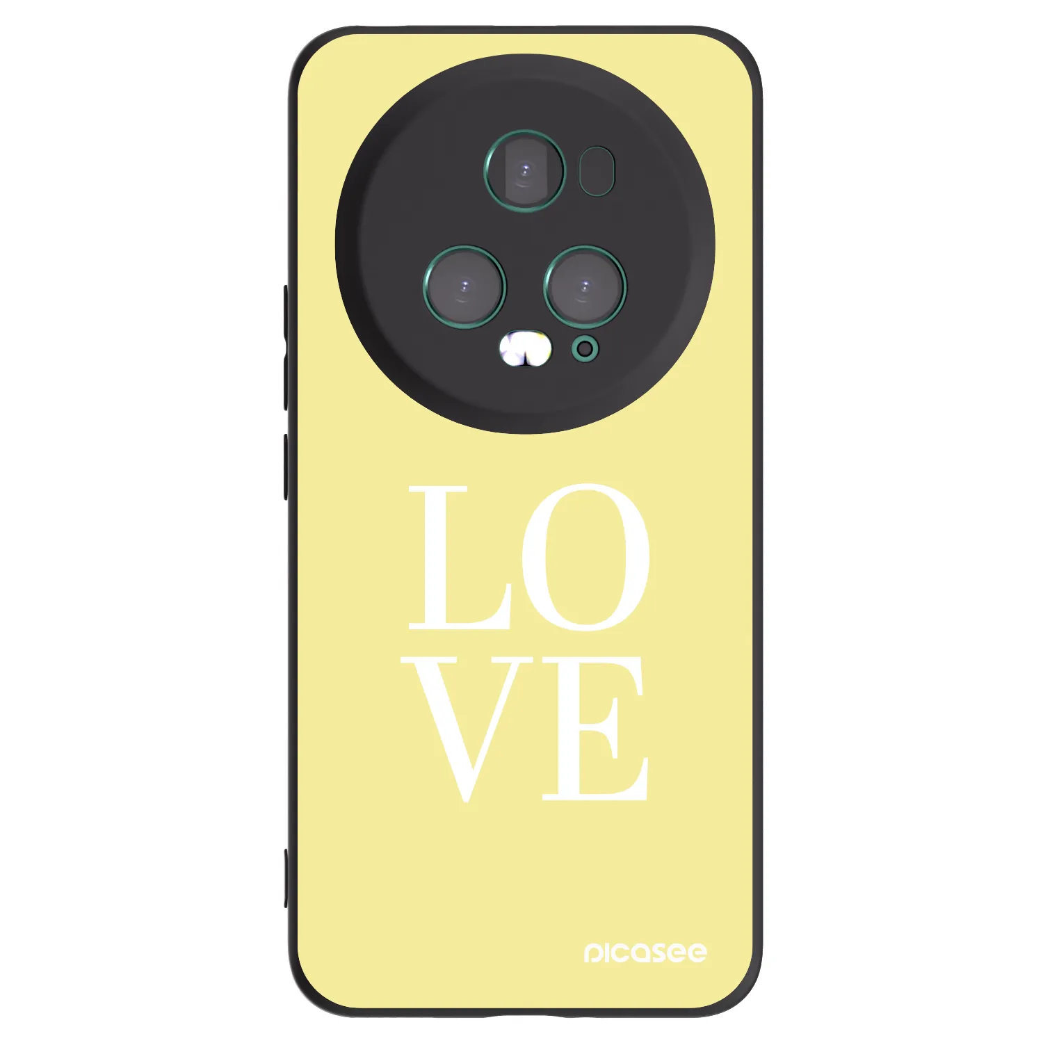 Picasee silikonowe czarne etui na Honor Magic5 Pro - Love