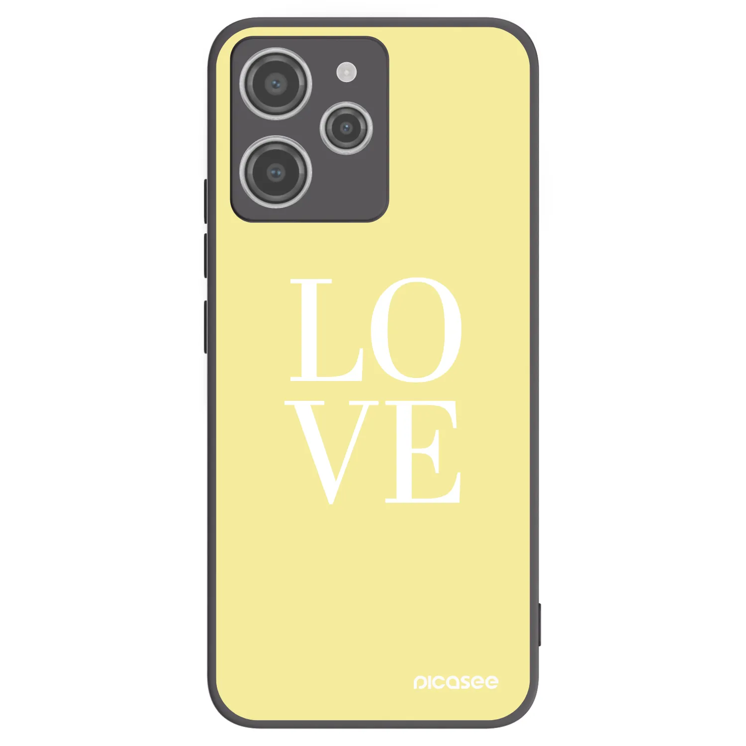 Picasee silikonowe czarne etui na Xiaomi Redmi 12 4G - Love