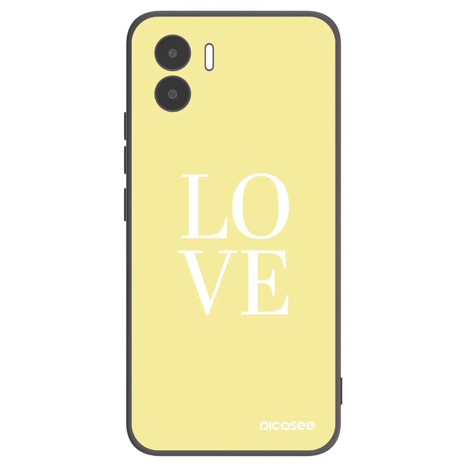 Picasee silikonowe czarne etui na Xiaomi Redmi A2 - Love