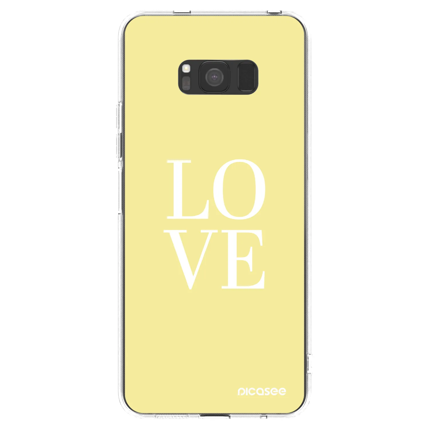 Picasee silikonowe przeźroczyste etui na Samsung Galaxy S8 G950F - Love