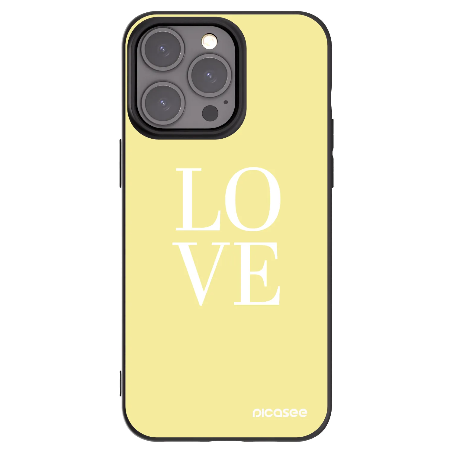 Picasee silikonowe czarne etui na Apple iPhone 15 Pro Max - Love