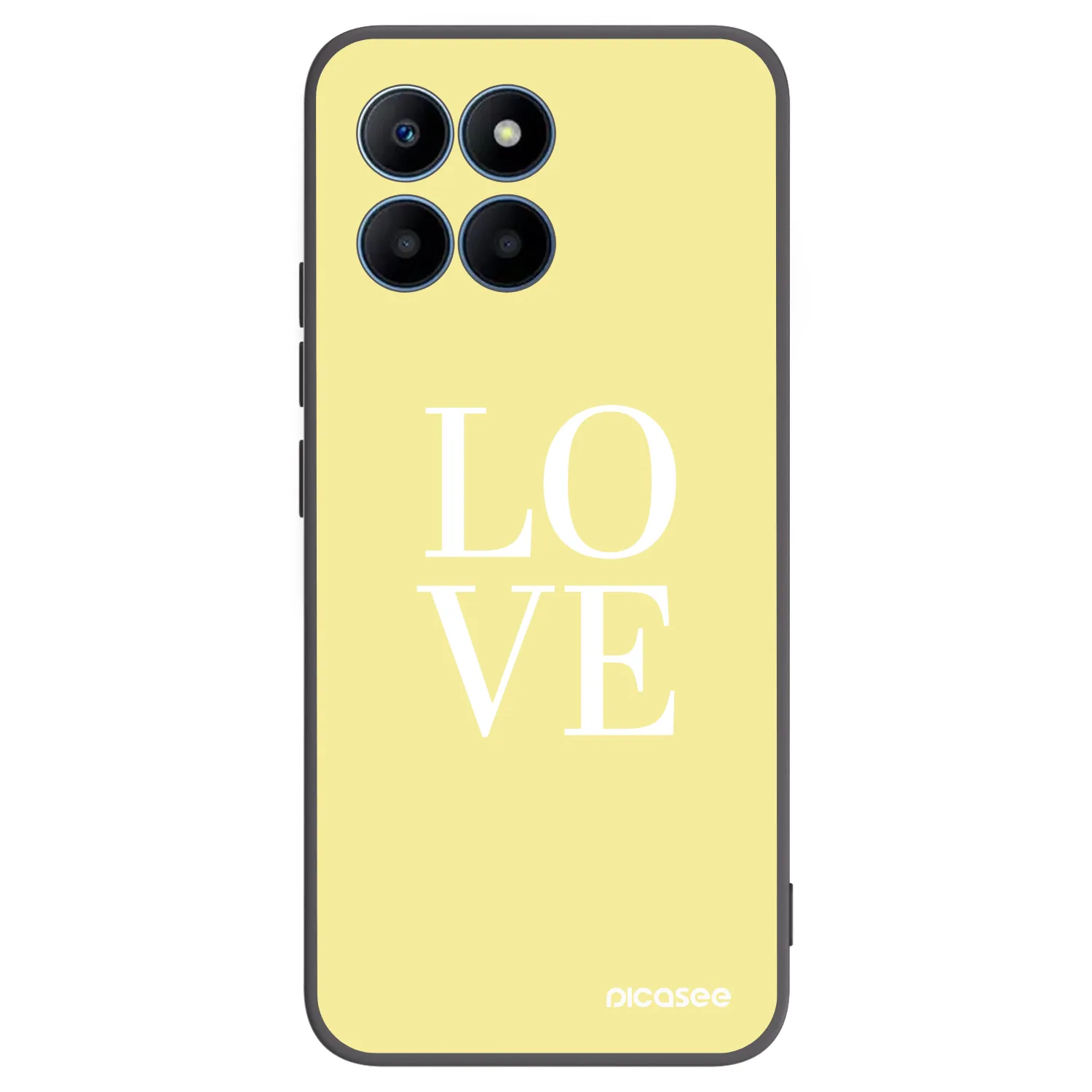 Picasee silikonowe czarne etui na Honor 70 Lite - Love