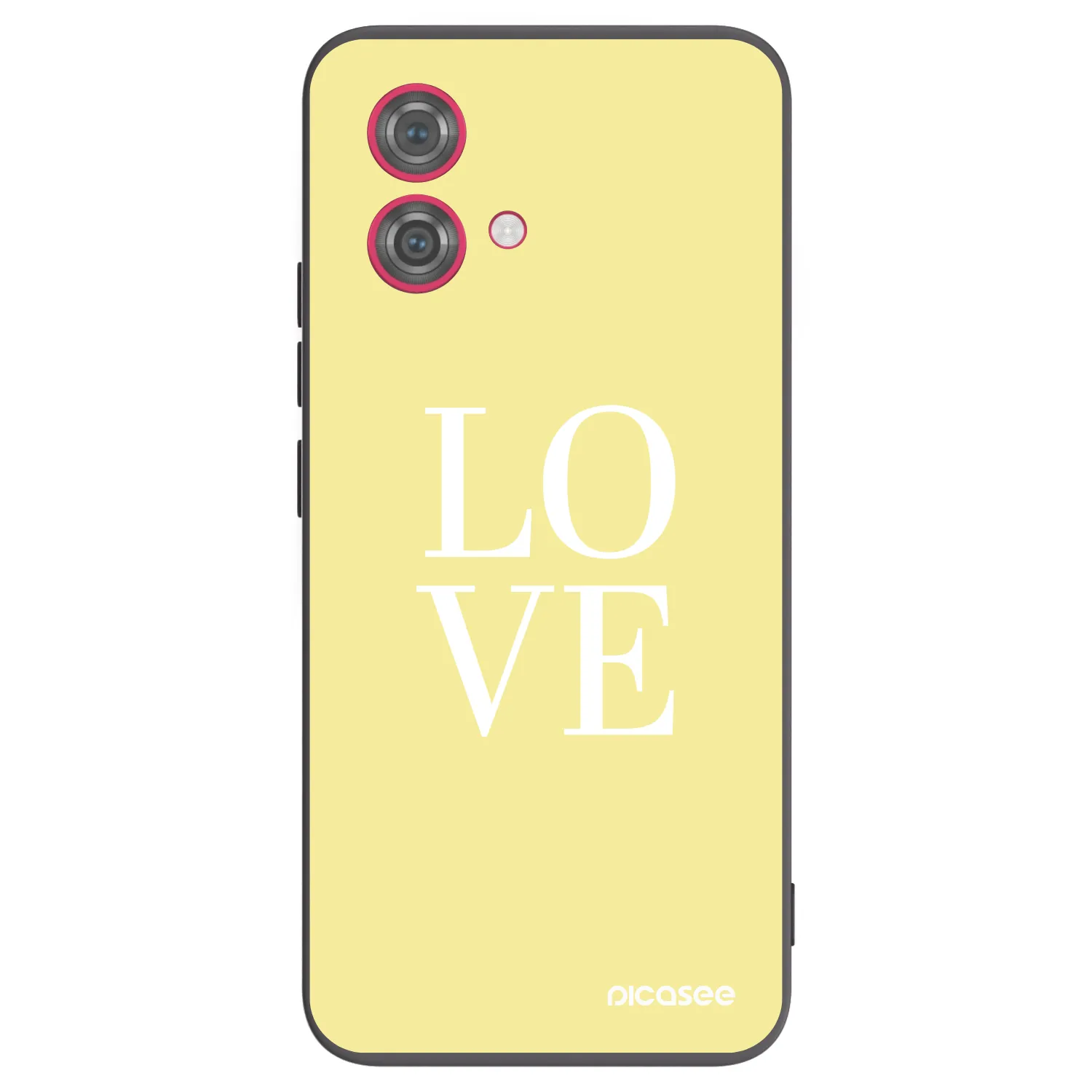 Picasee silikonowe czarne etui na Motorola Moto G84 5G - Love