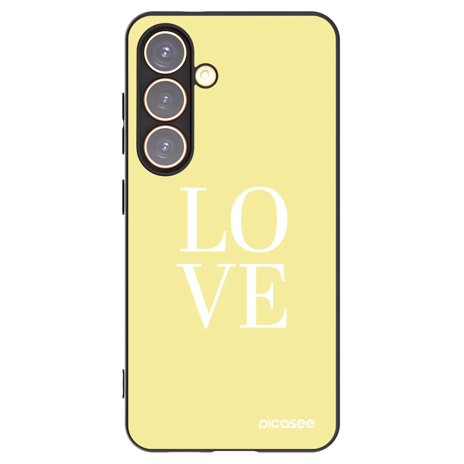 Picasee silikonowe czarne etui na Samsung Galaxy S24 S921B 5G - Love