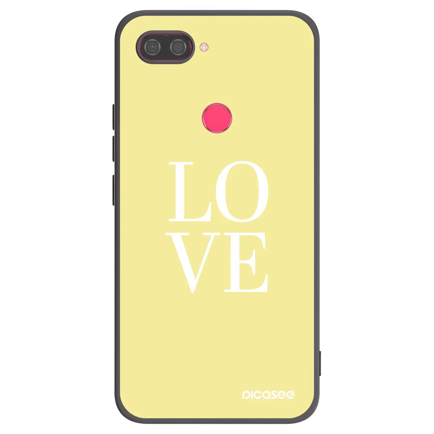 Picasee silikonowe czarne etui na Xiaomi Mi 8 Lite - Love